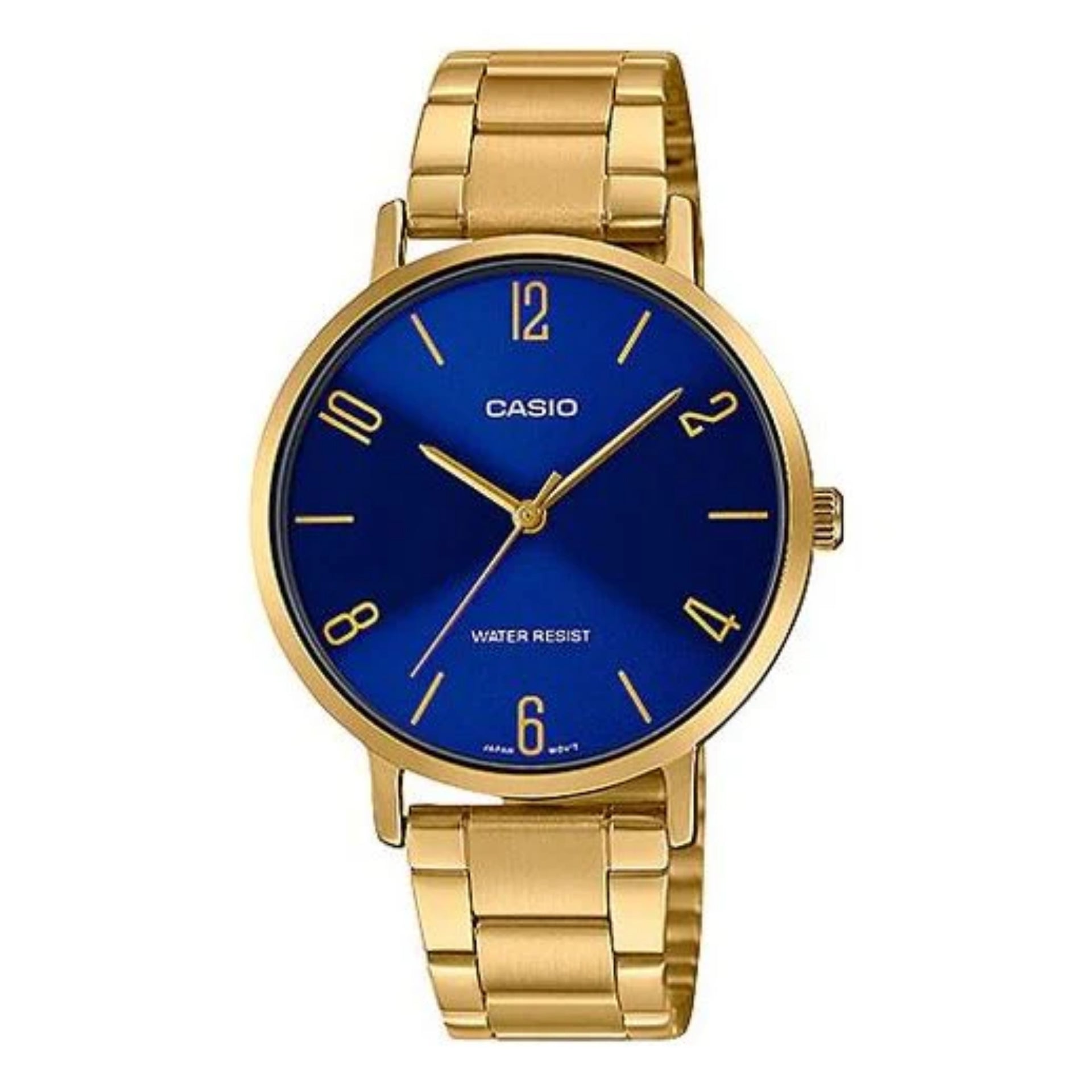 Casio WomenÕs Gold Stainless Steel Analog Watch with Blue Dial - LTP-VT01G-2BUDF