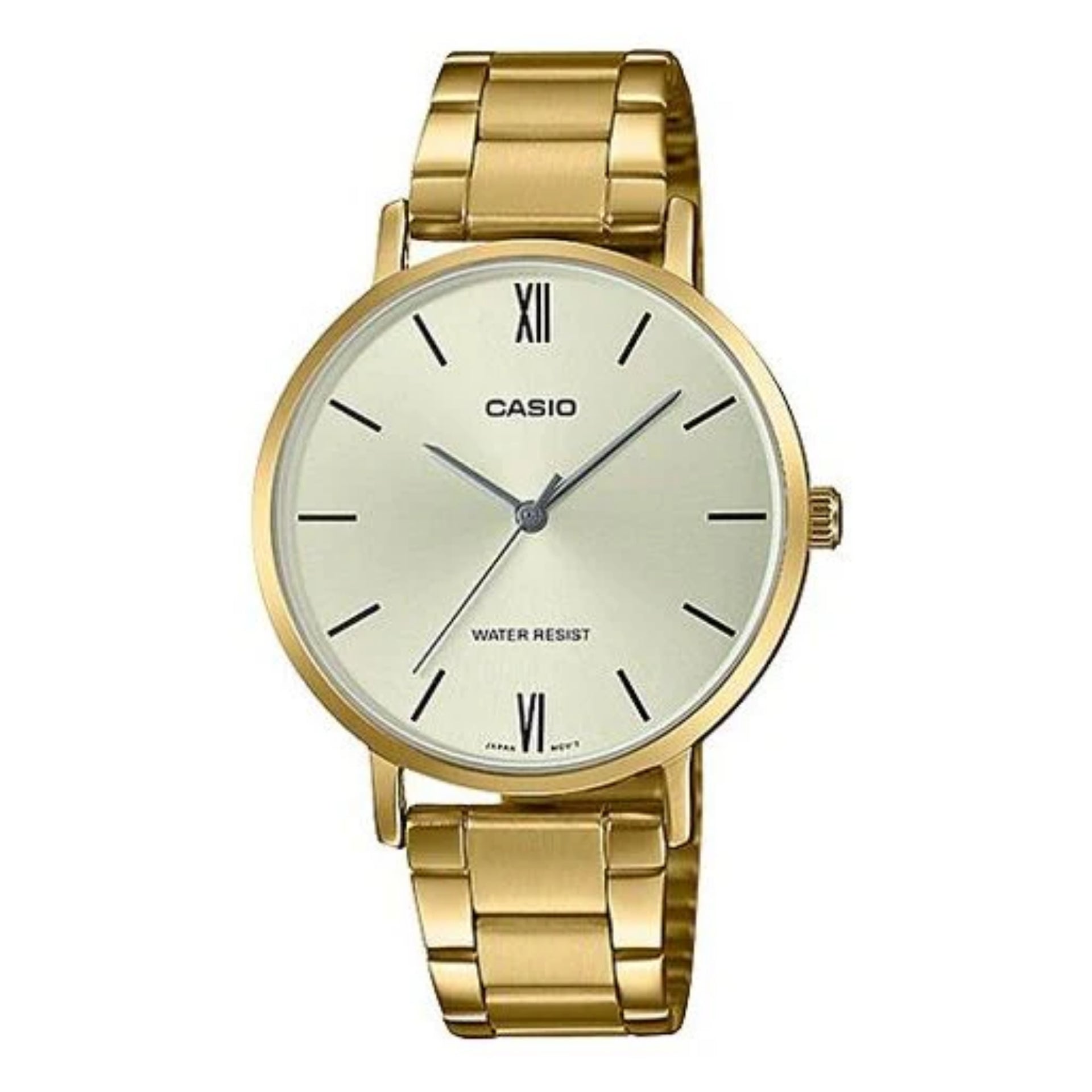 Casio Women’s Gold Stainless Steel Analog Watch with Champagne Dial - LTP-VT01G-9BUDF