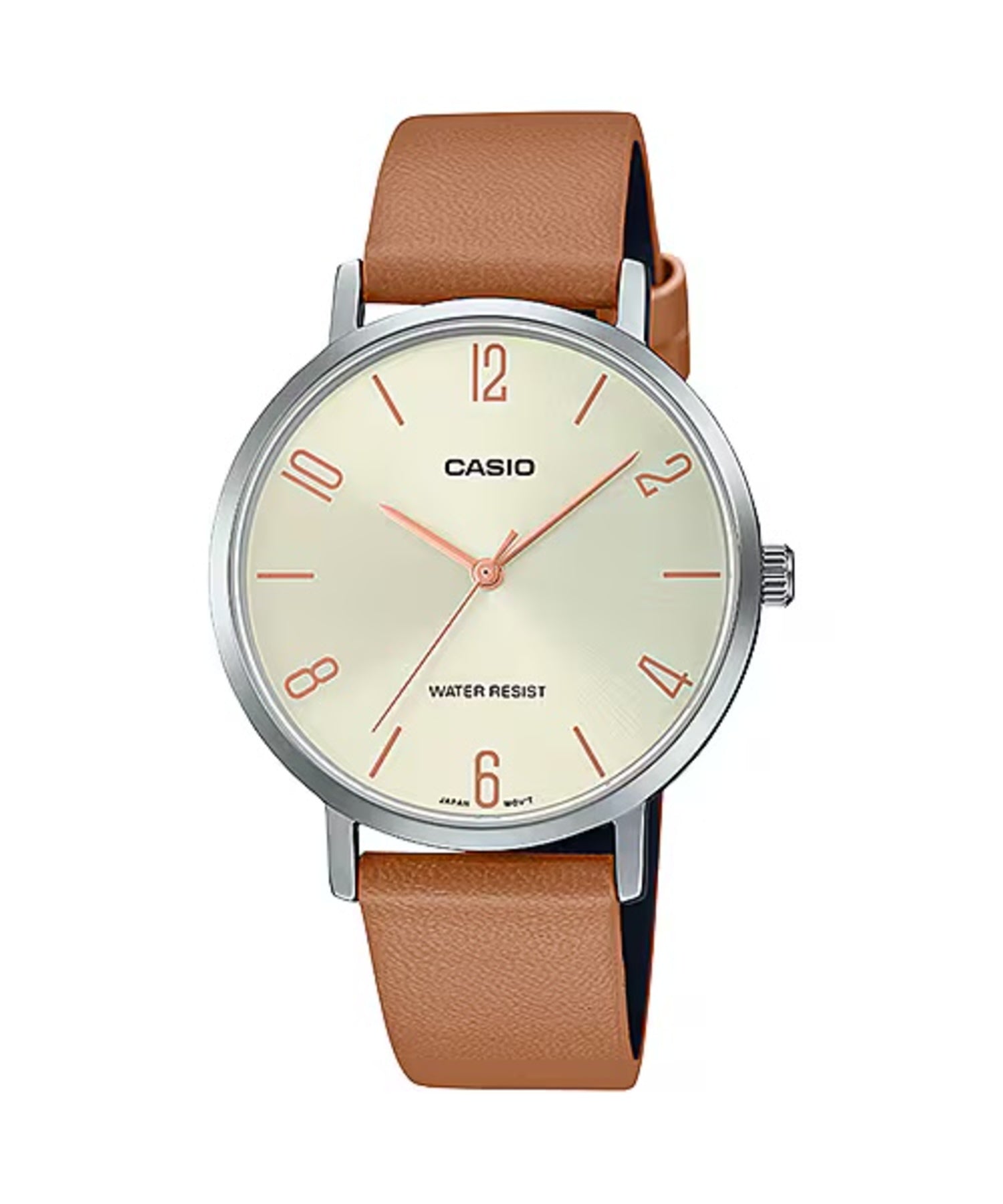 Casio WomenÕs Beige Dial Brown Leather Strap Watch - Casio_LTP_VT01L_5BUDF