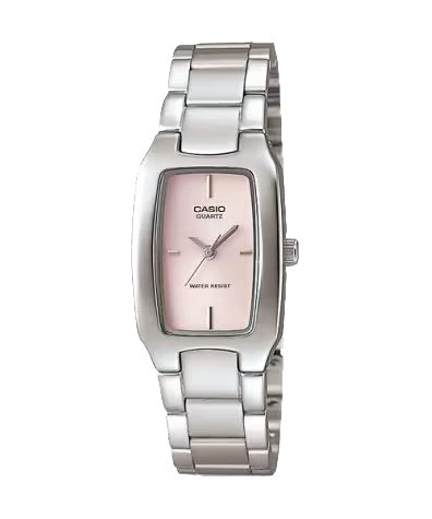 Casio Women's Elegant Stainless Steel Watch with Pink Dial - LTP-1165A-4C