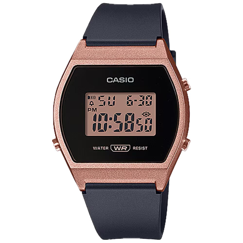 Casio Women's Digital Sport Watch with Black and Rose Gold Dial - LW-204-1ACF