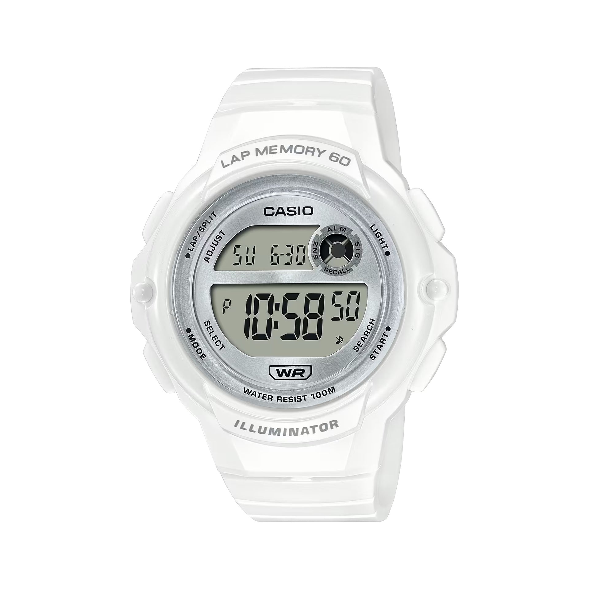 Casio Women's Digital Running Watch with White Dial - LWS-1200H-7A1VCF