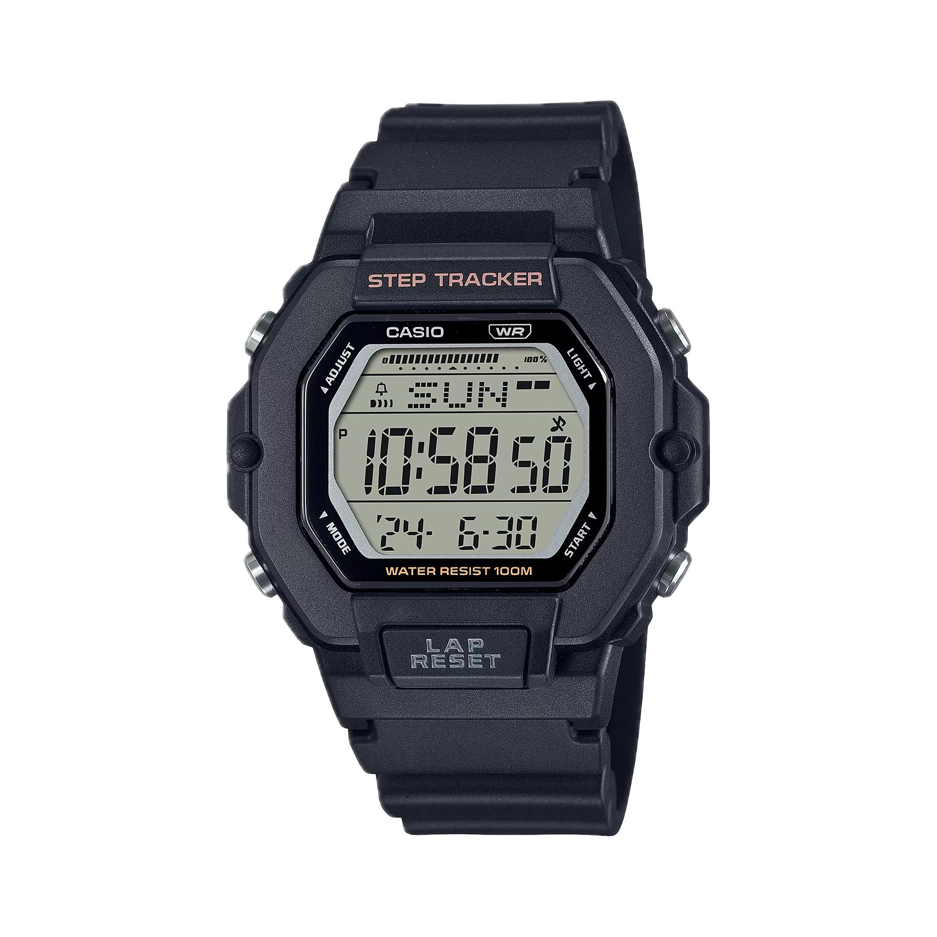 Casio Women's Multi-Function Digital Sport Watch with Black Dial - LWS-2200H-1AVCF