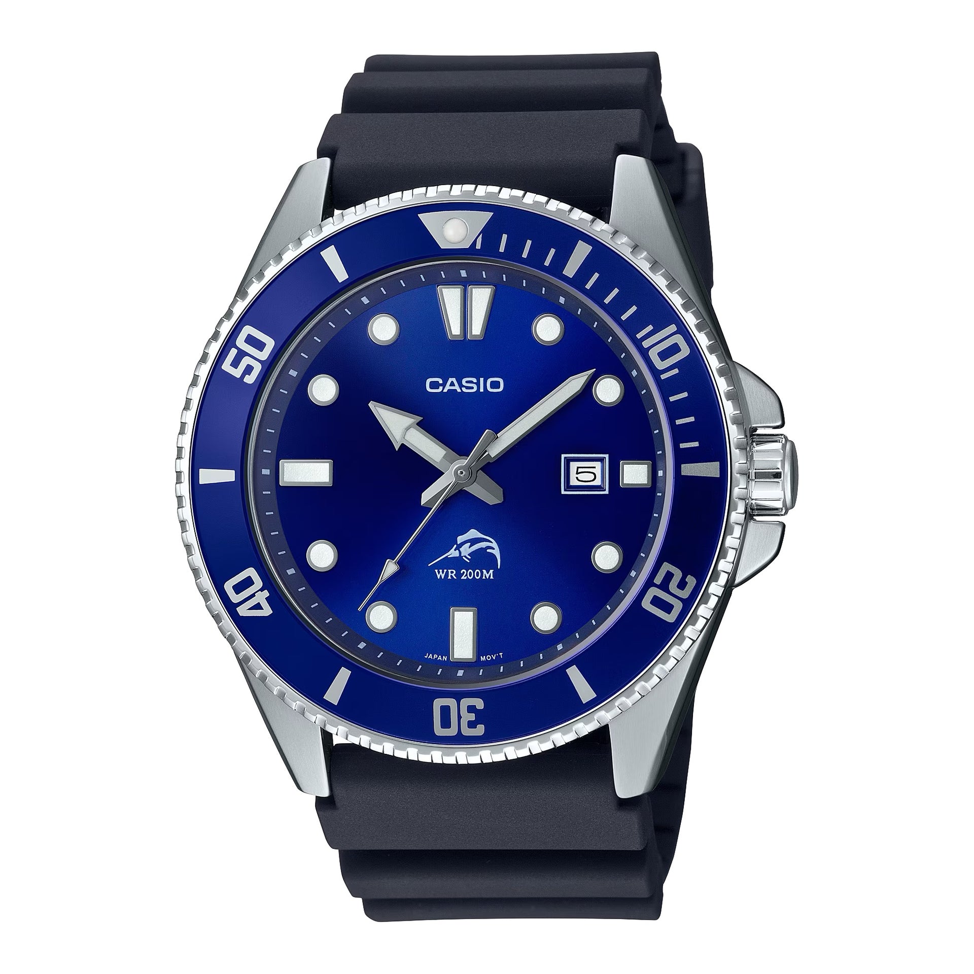 Casio Men's Dive Watch with Blue Dial - MDV-106B-2AV