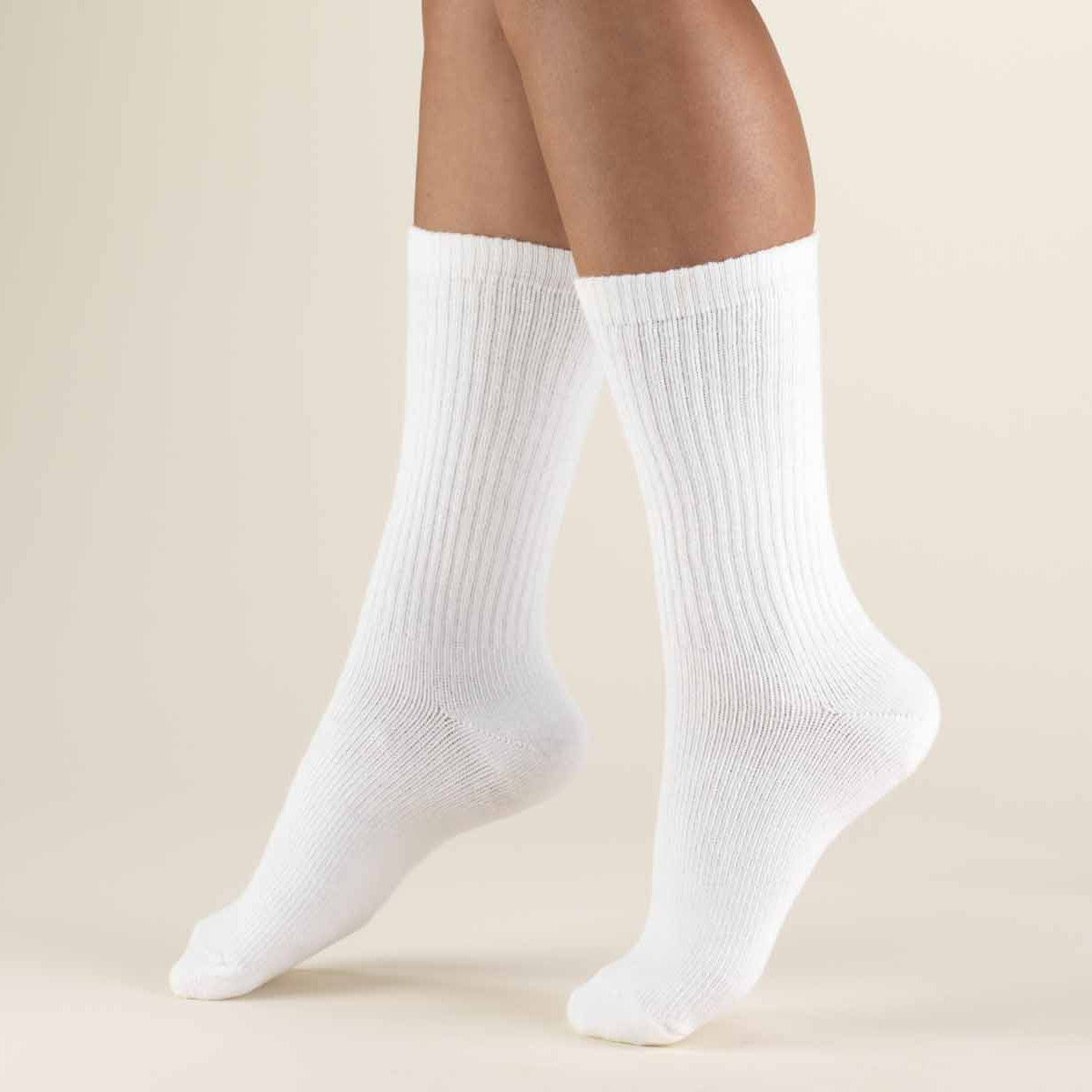 6 Pair Soft Cotton Crew Socks Soft Stretchy and Durable