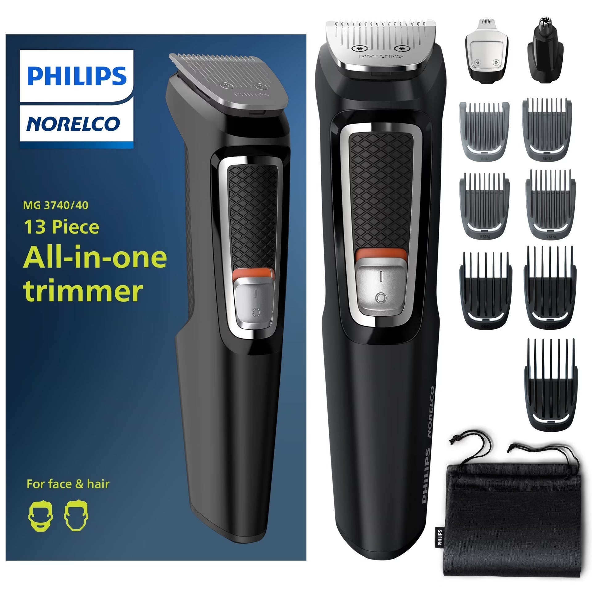 Philips Norelco Multigroom 3000 Series 13-Piece All-in-One Grooming Kit - MG3740-40