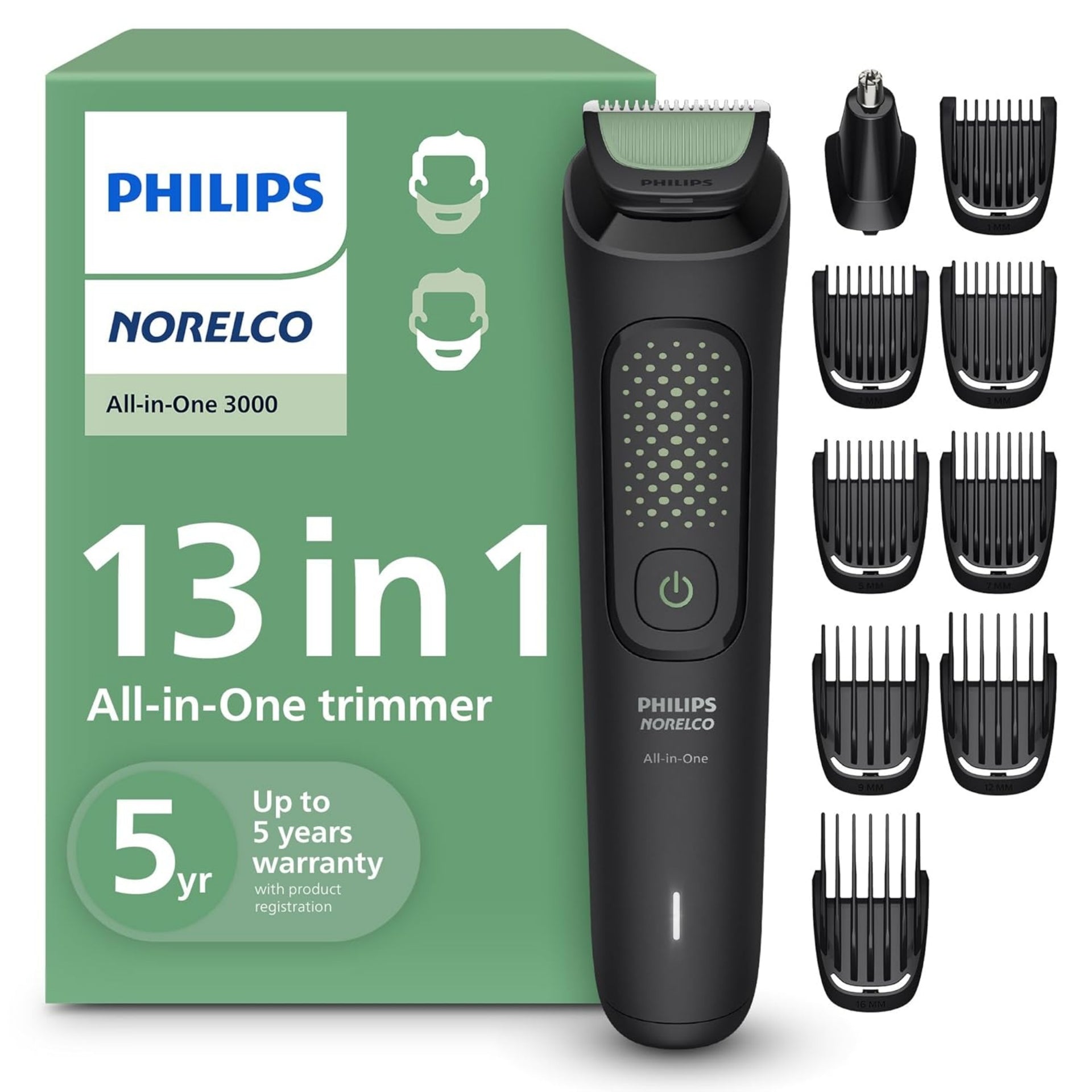Philips Norelco All-in-One 3000 Series 13-in-1 Trimmer MG3919/50 Grooming Kit - MG3919-50