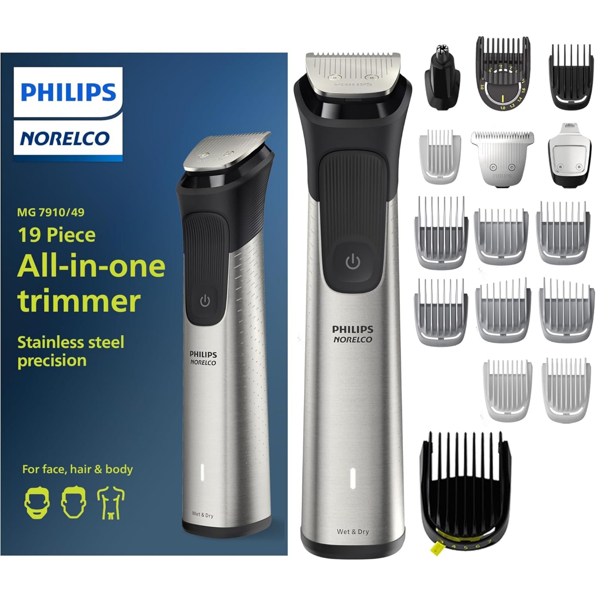 Philips Norelco All-in-One 7000 Series Grooming Kit - MG7910-49