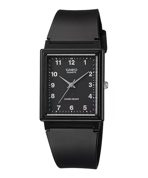 Casio MenÕs Black Rectangular Analog Watch - MQ-27-1B