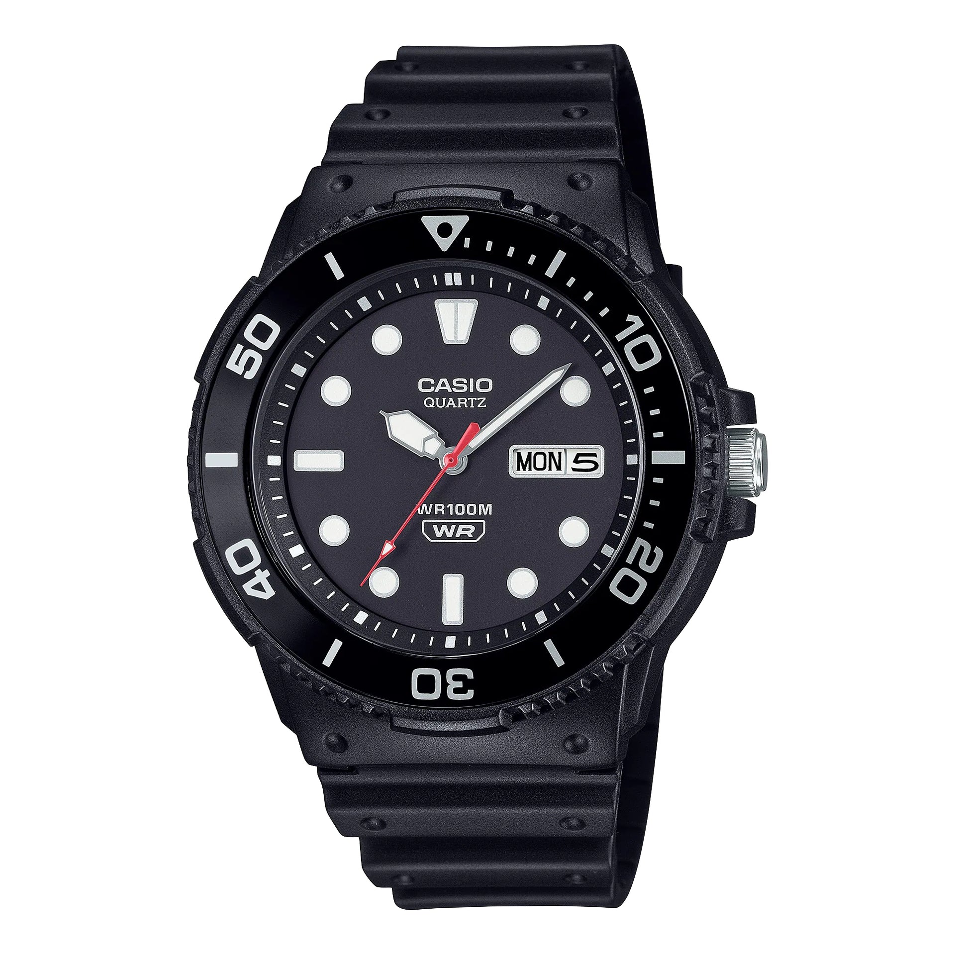 Casio Men’s Black Analog Watch with Black Dial - MRW-230H-1E1V