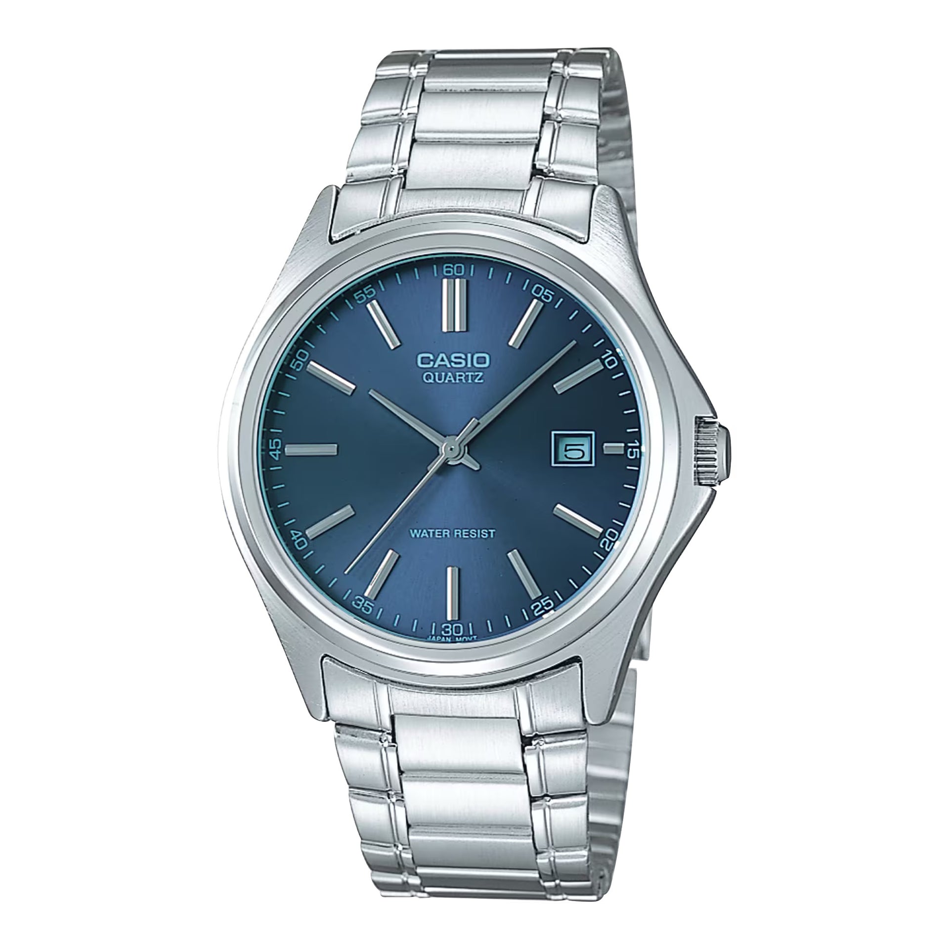 Casio MenÕs Stainless Steel Watch with Blue Dial - MTP-1183A-2A