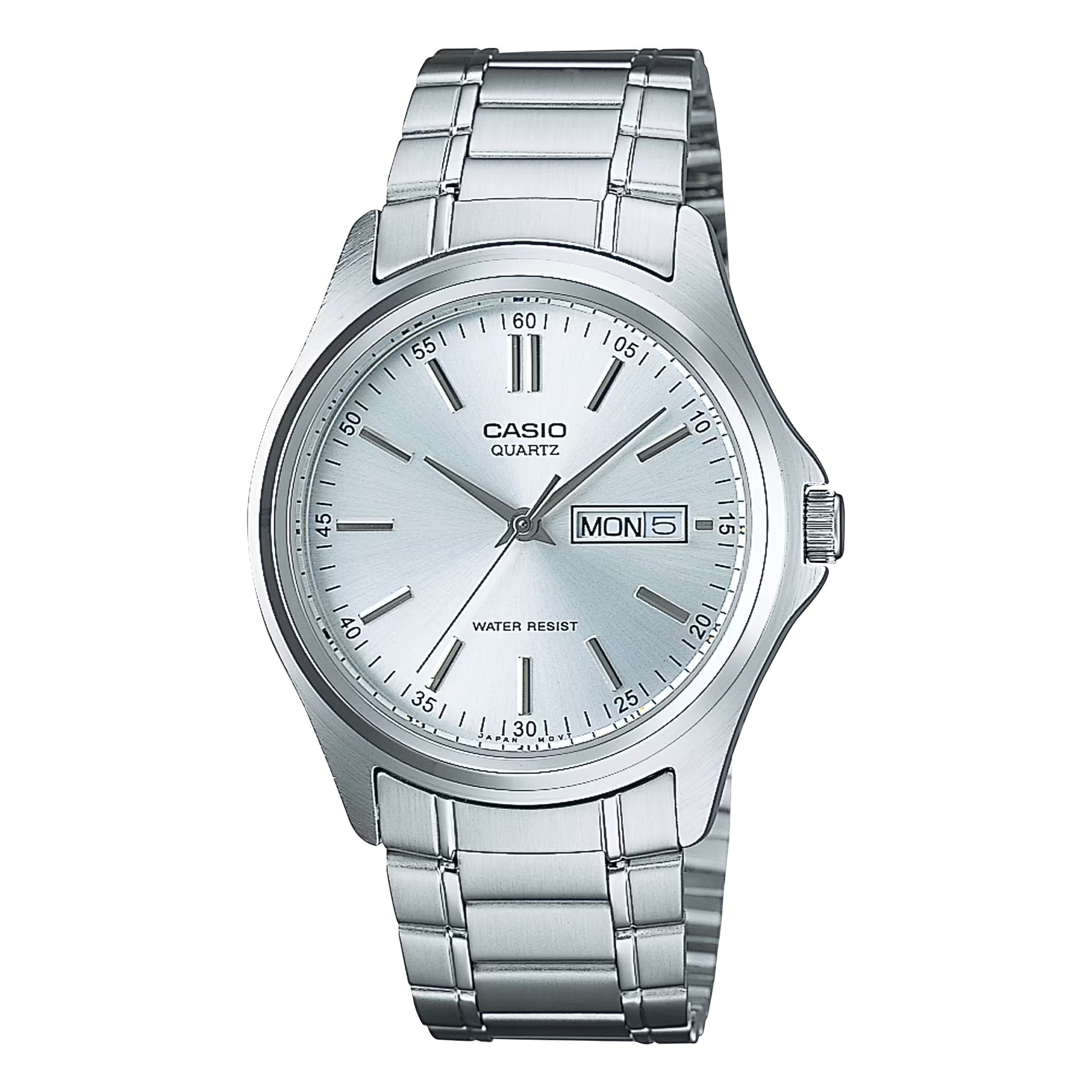 Casio MenÕs Silver Dial Analog Watch Steel Bracelet - MTP-1239D-7A