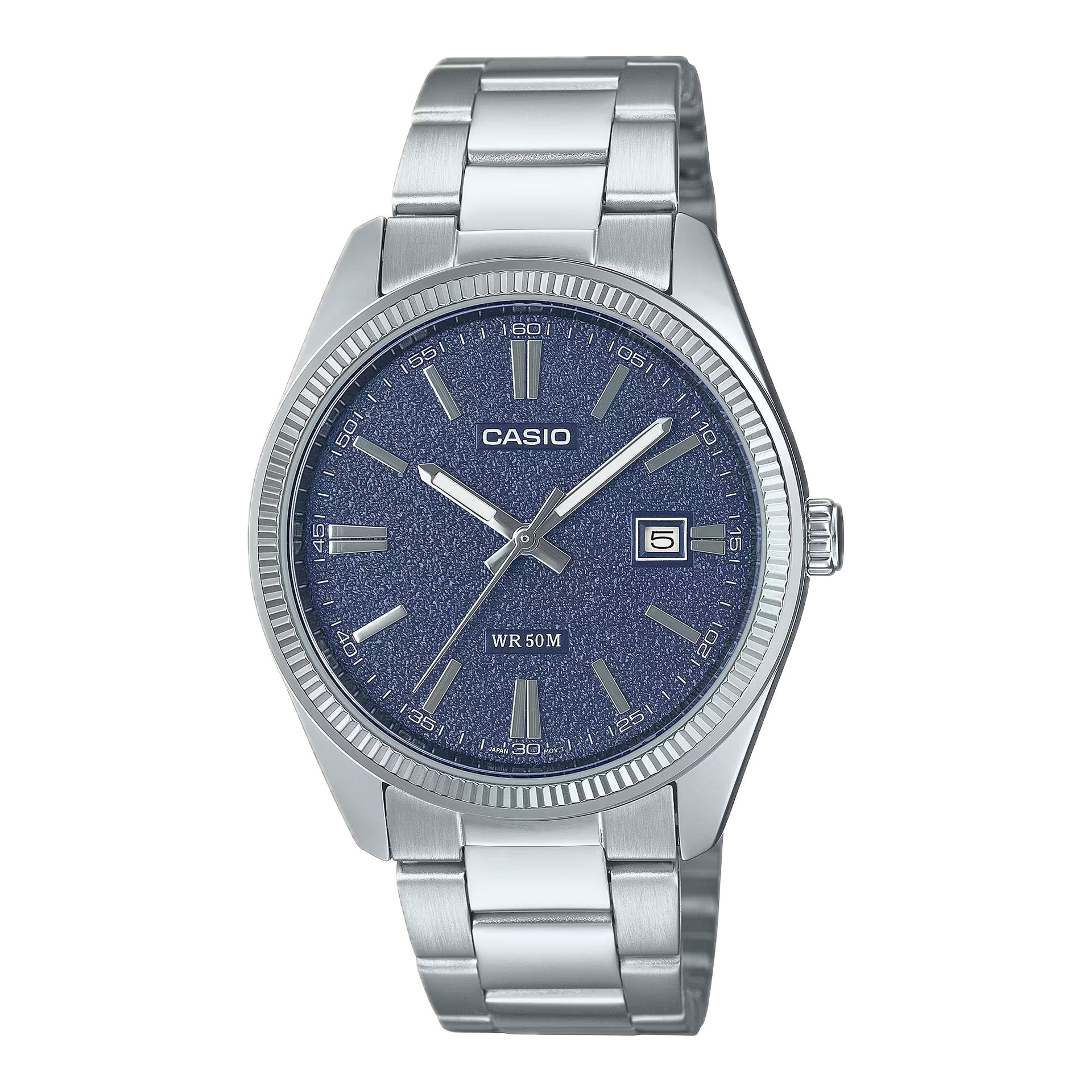Casio MenÕs Matte Blue Dial Two-Tone Stainless Steel Bracelet Watch - MTP-1302DA-2A1VDF