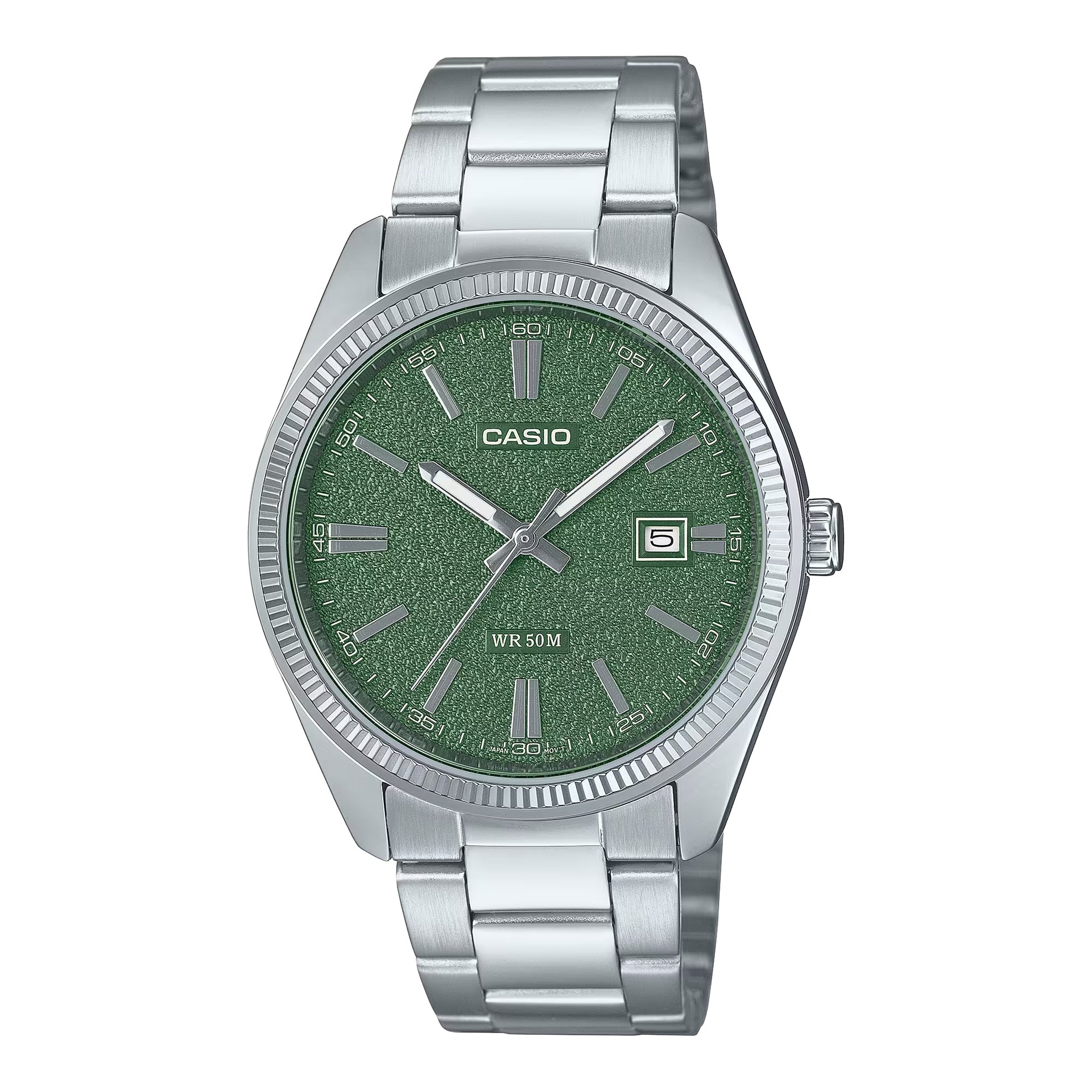 Casio Men’s Stainless Steel Analog Watch with Green Dial - MTP-1302DA-3AVDF