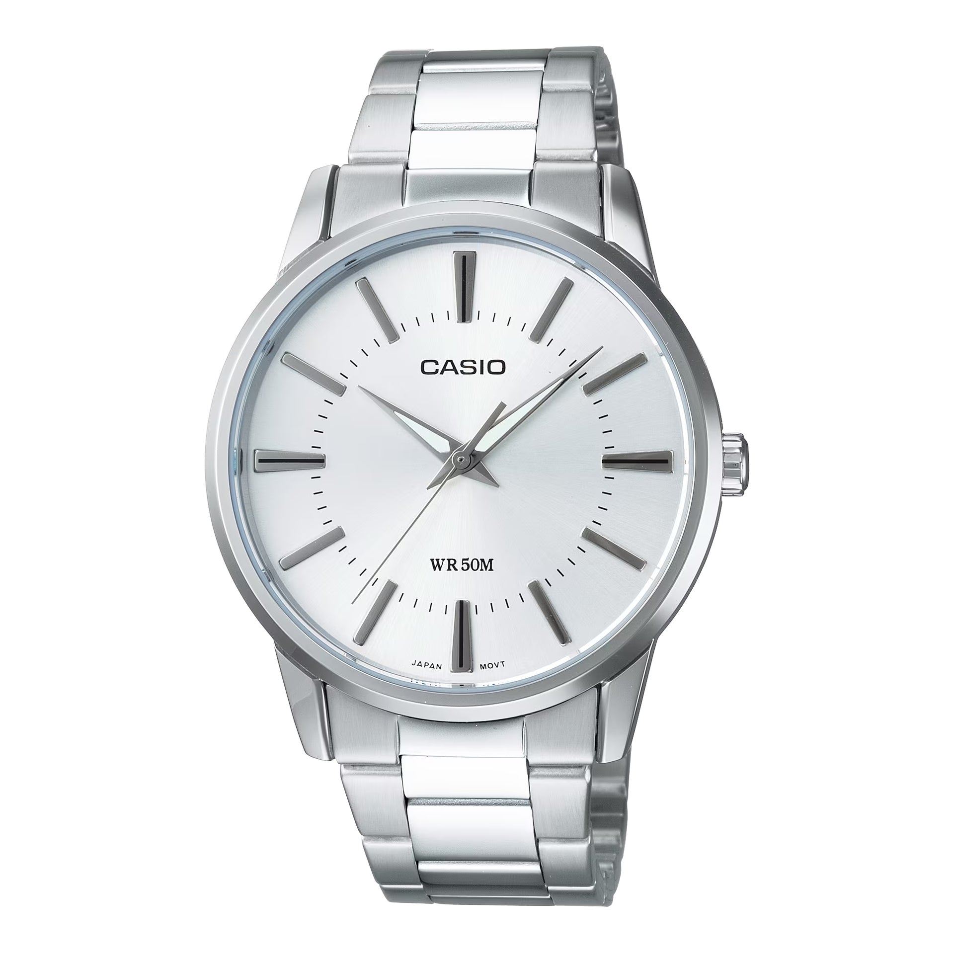 Casio Men’s Classic Silver Dial Stainless Steel Bracelet Watch - MTP-1303D-7AV