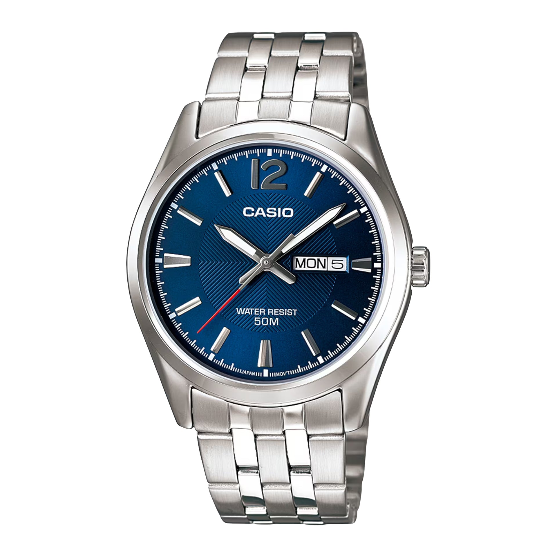 Casio Men’s Blue Dial Stainless Steel Analog Watch  - MTP-1335D-2AV