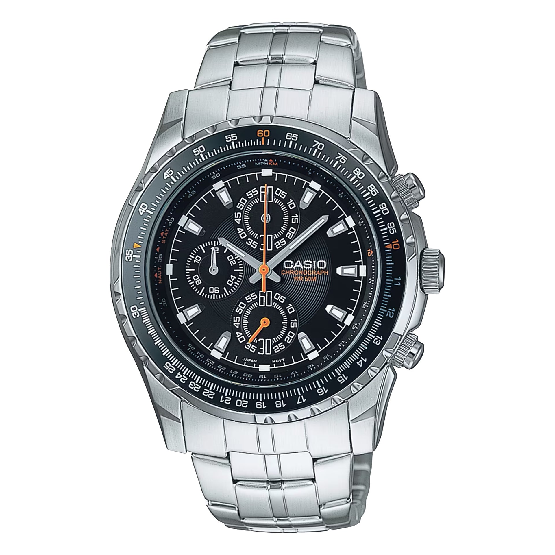 Casio Men's Pilot Chronograph Stainless Steel Watch - MTP-4500D-1AV
