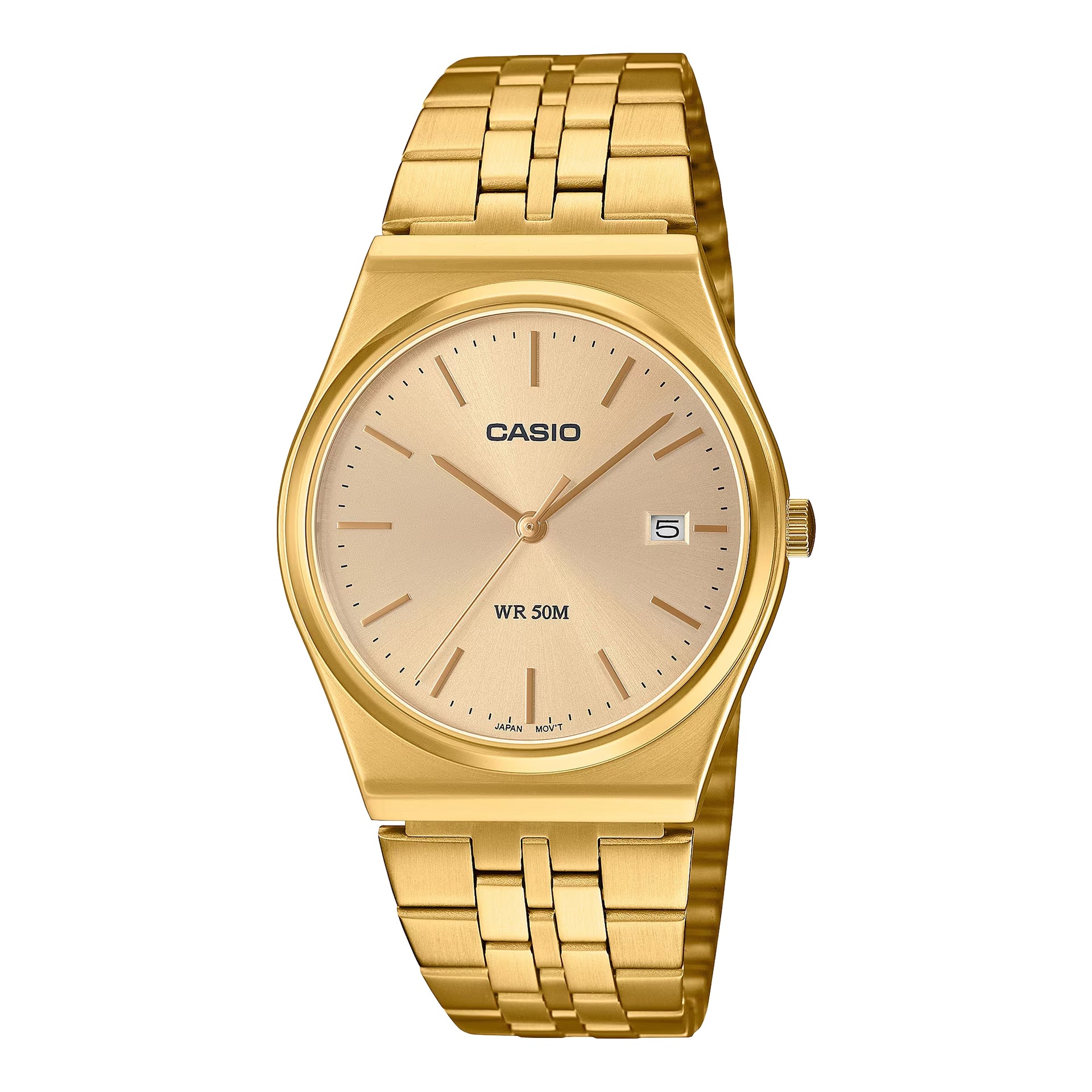 Casio MenÕs Gold Stainless Steel Watch with Champagne Dial - MTP-B145G-9AVDF