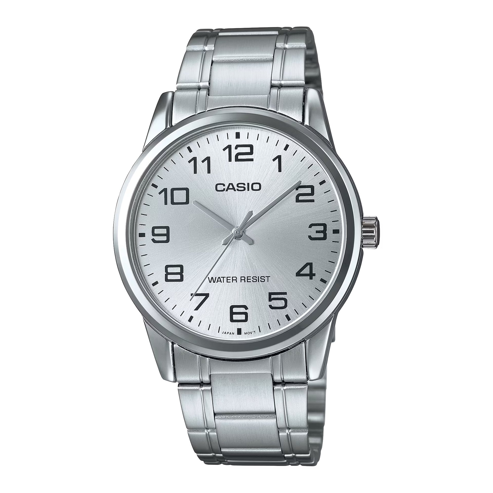 Casio MenÕs Silver Bracelet Watch with Silver Dial - MTP-V001D-7B