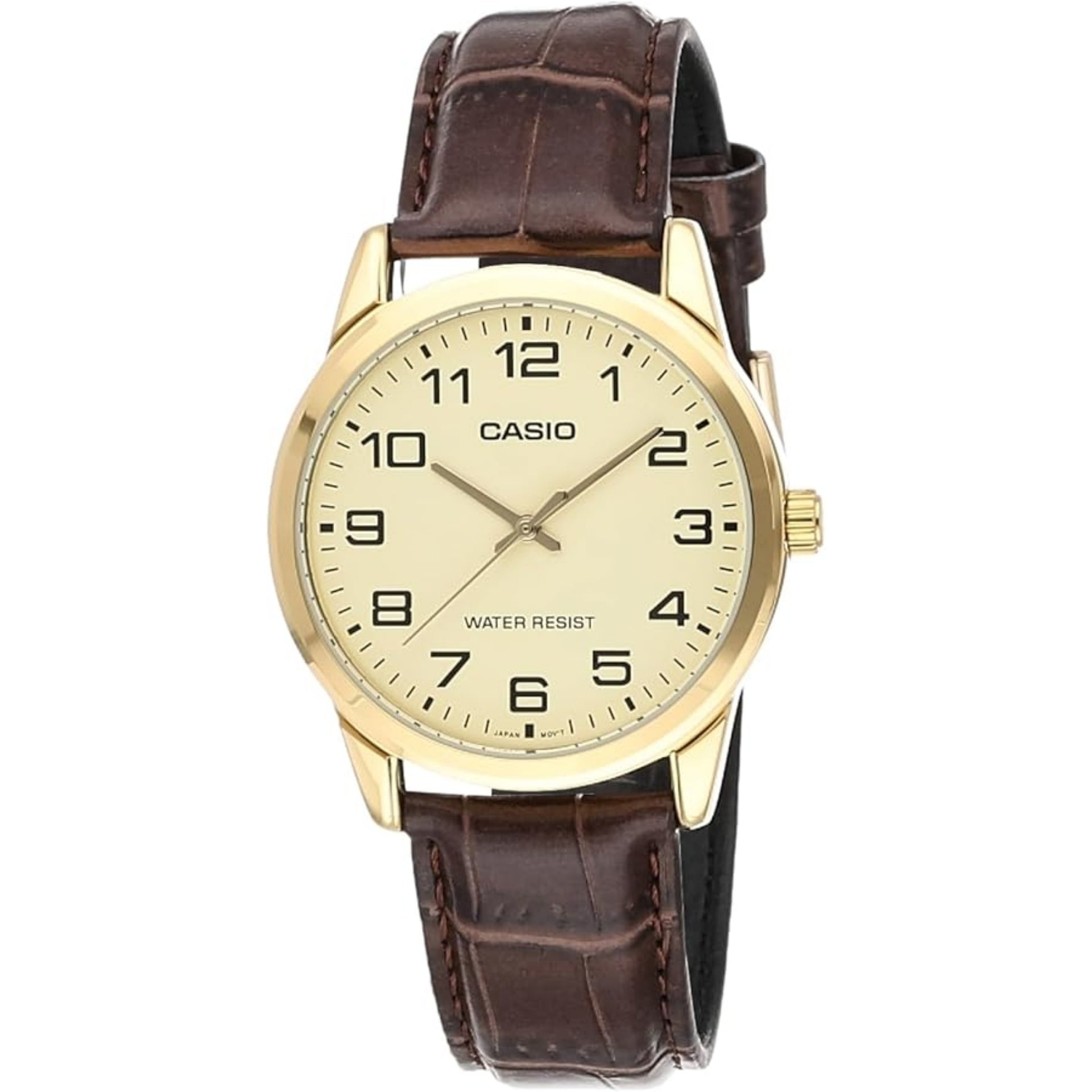 Casio MenÕs Gold Analog Watch with Gold Dial - MTP-V001GL-9B