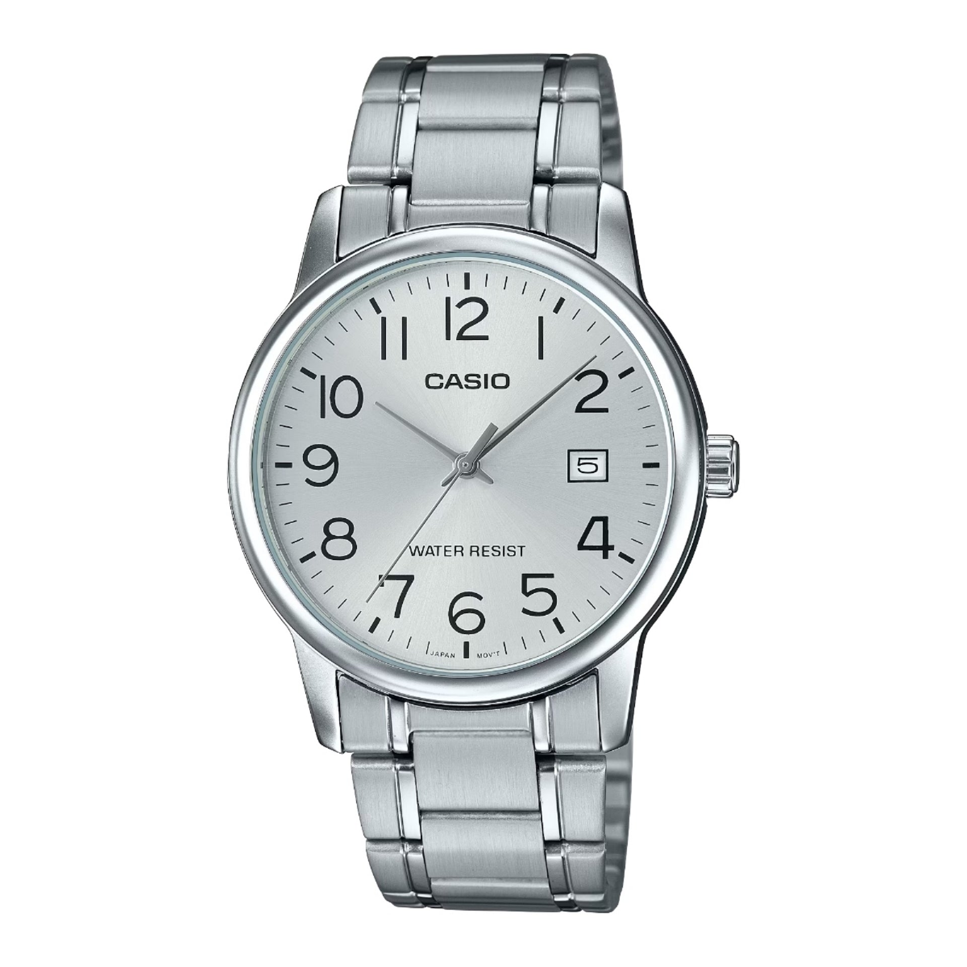 Casio MenÕs Silver Digital Watch with Silver Dial - MTP-V002D-7B