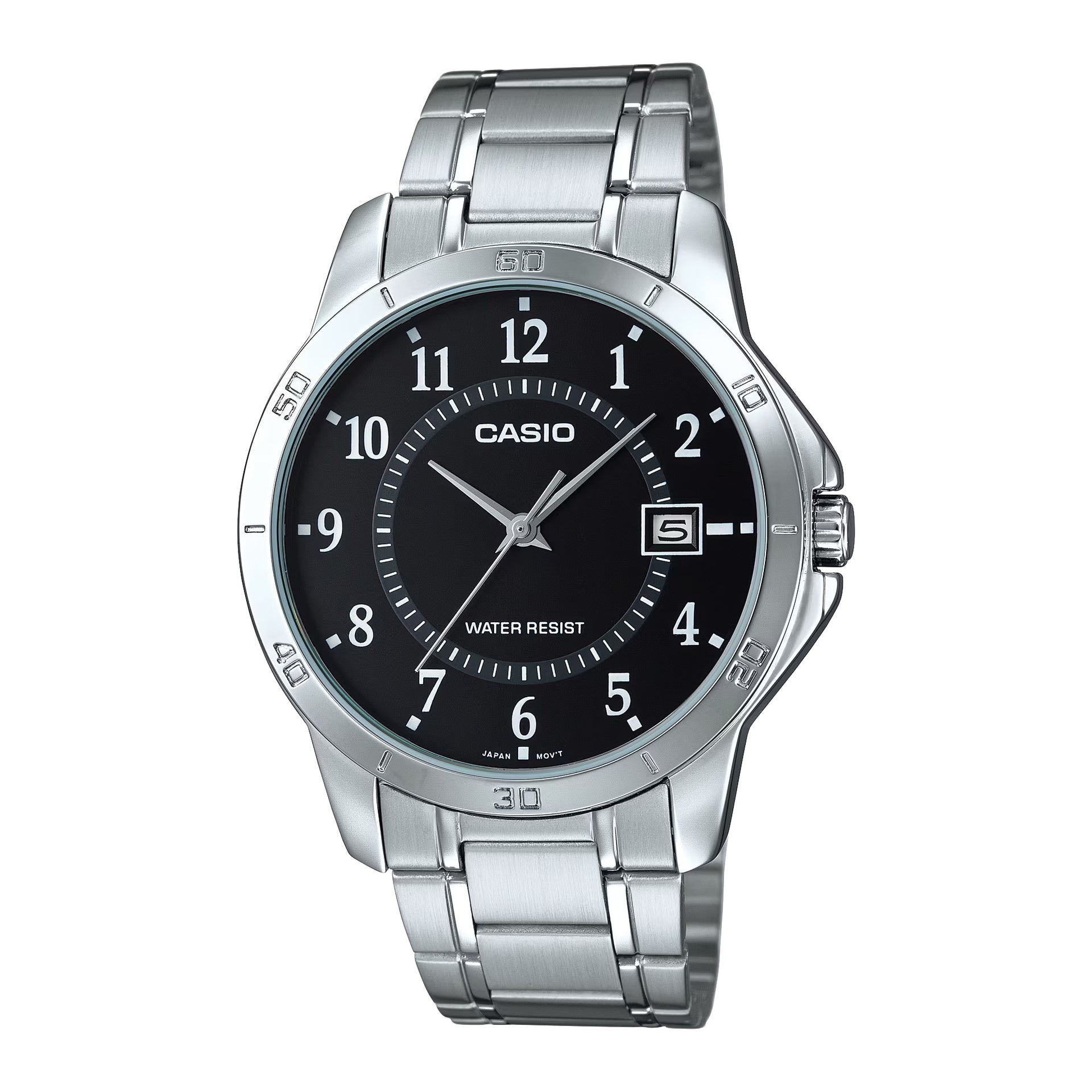 Casio MenÕs Black Dial Stainless Steel Bracelet Watch - CasioÊMTP_V004D_1BUDF