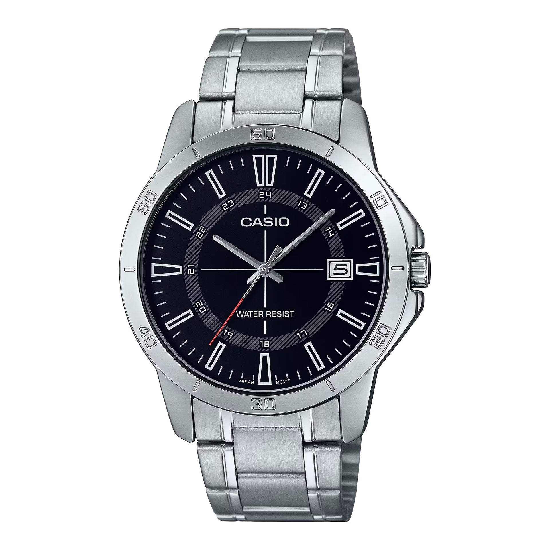 Casio MenÕs Black Dial Stainless Steel Bracelet Watch - Casio_MTP_V004D_1CUDF