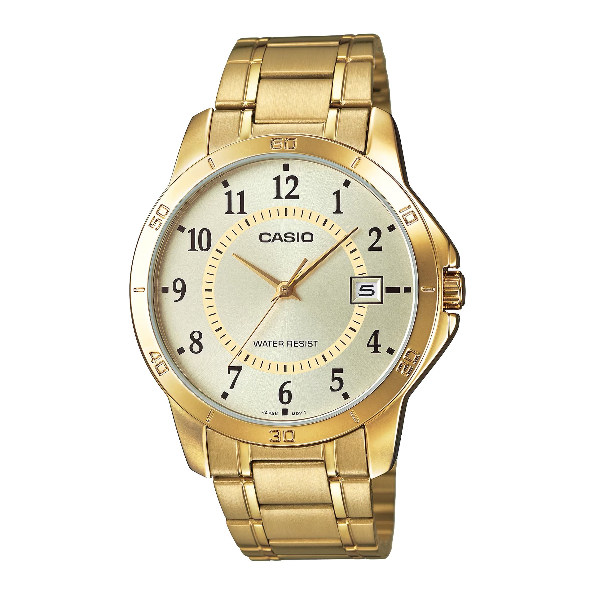 Casio MenÕs Gold Analog Watch with Champagne Dial Ð MTP-V004G-9B