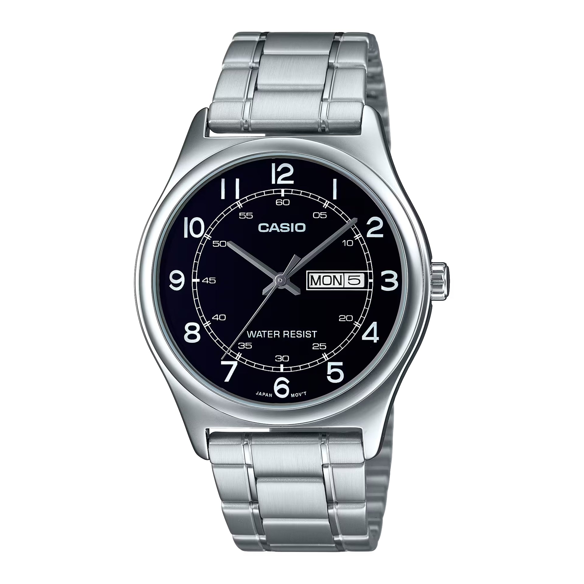 Casio MenÕs Black Dial Day Date Analog Watch - MTP-V006D-1B2UDF
