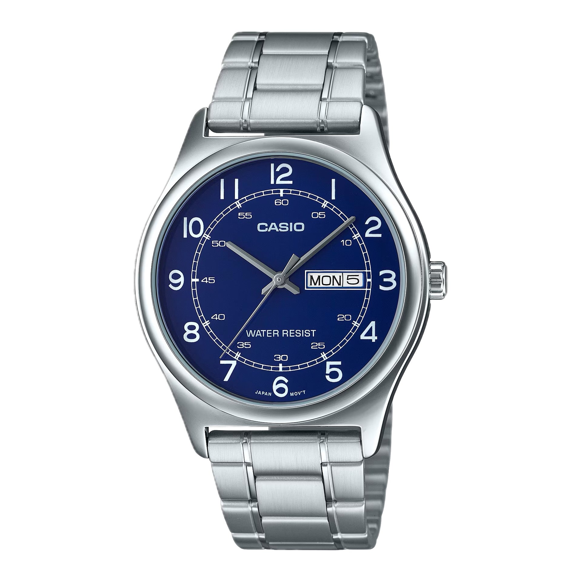 Casio MenÕs Blue Dial Stainless Steel Bracelet Watch - MTP-V006D-2BUDF