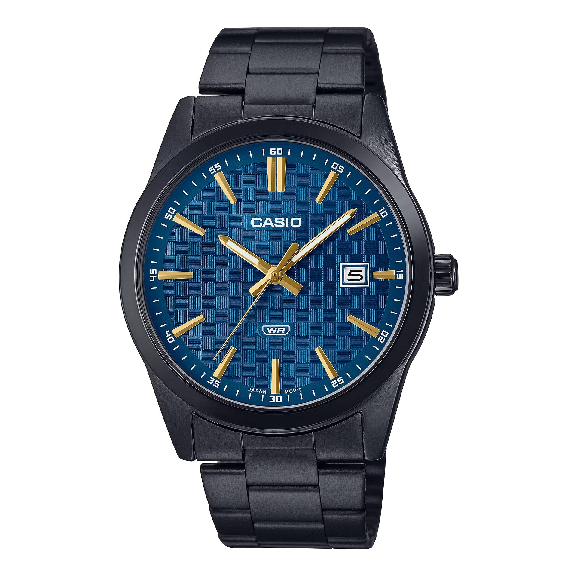 Casio MenÕs Black Watch with Blue Dial - MTP-VD03B-2AUDF