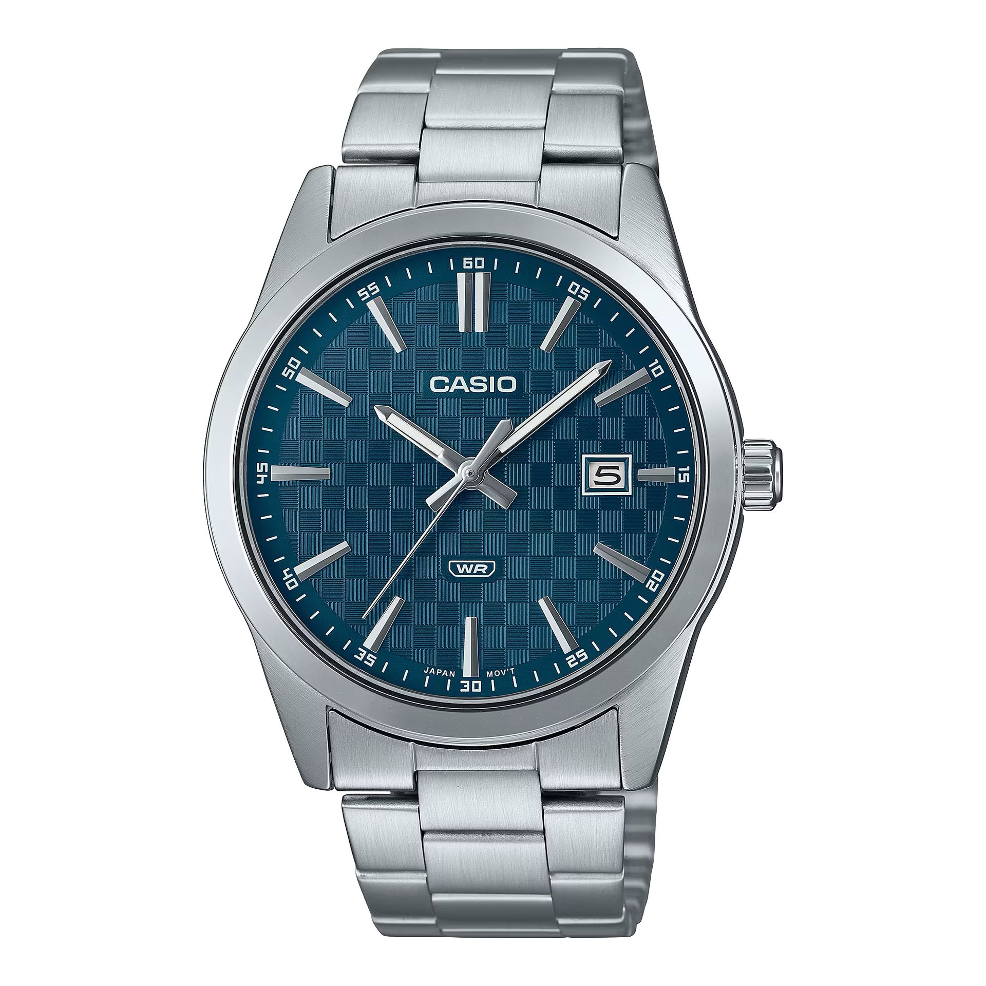 Casio MenÕs Silver Watch with Blue Dial - MTP-VD03D-2A2UDF