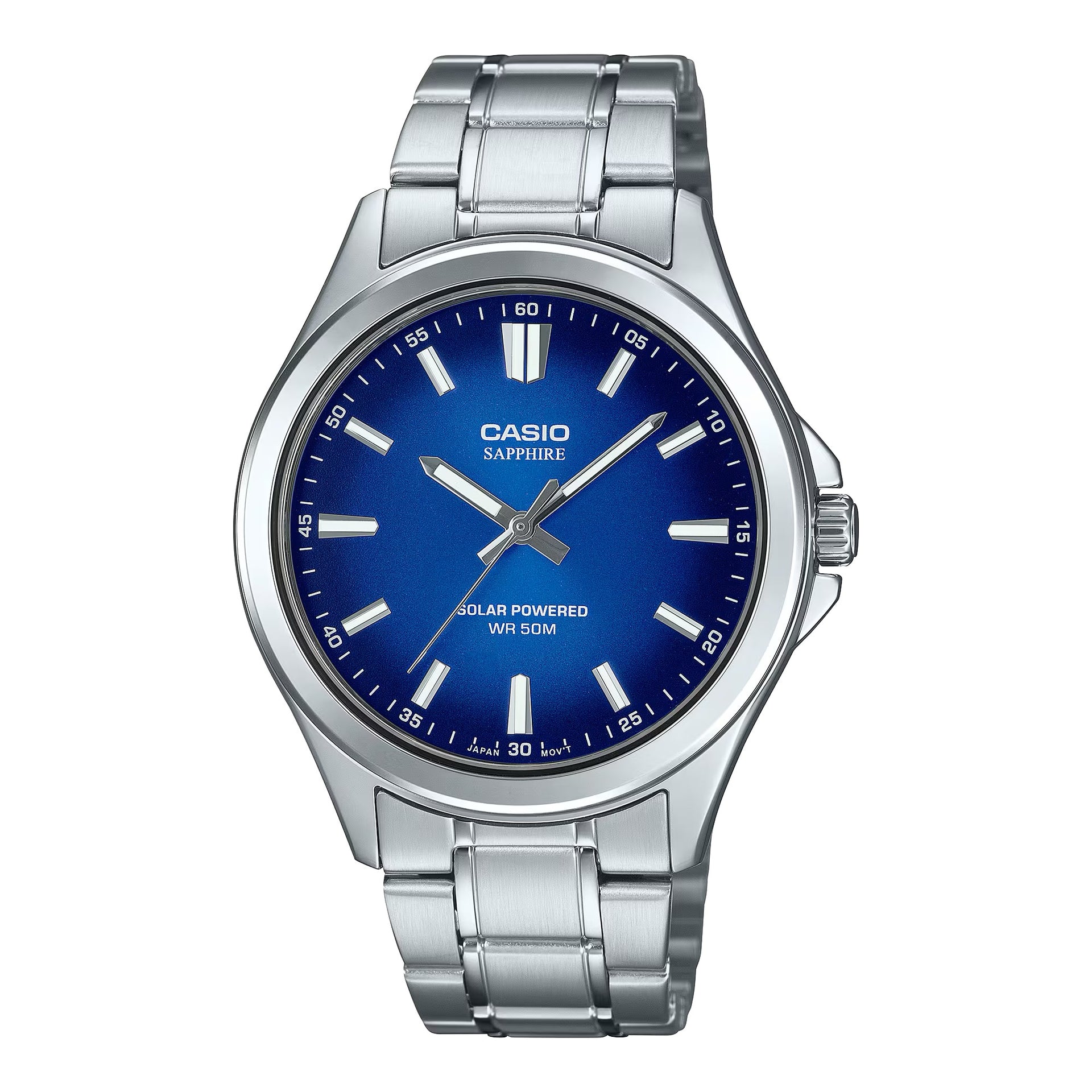 Casio MenÕs Blue Dial Stainless Steel Bracelet Watch - MTS-100D-2AVDF