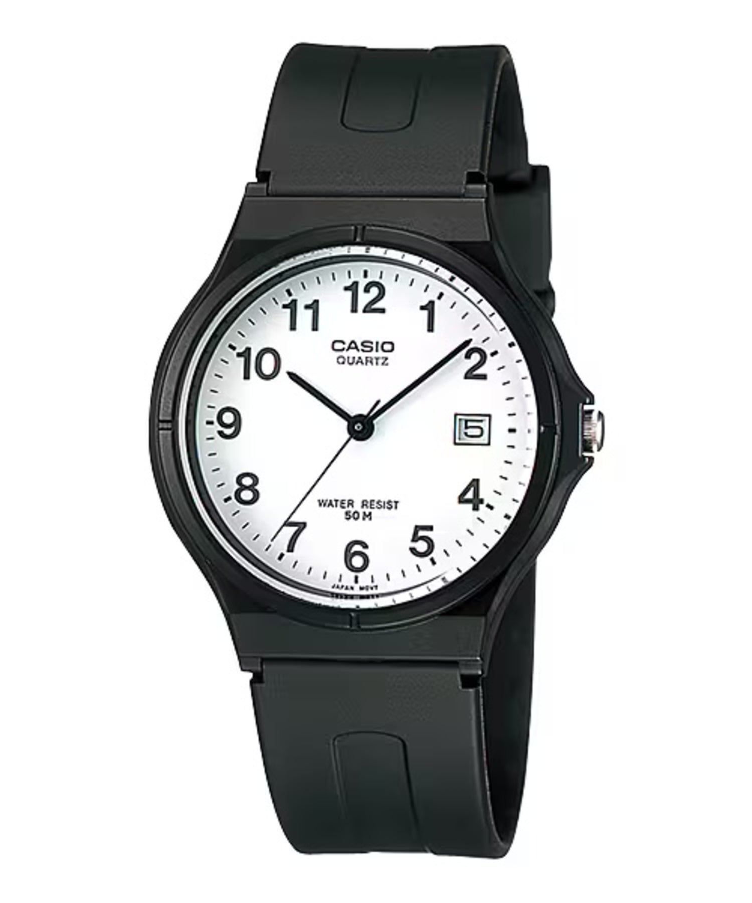 Casio MenÕs Black Watch with White Dial - MW-59-7BVDF