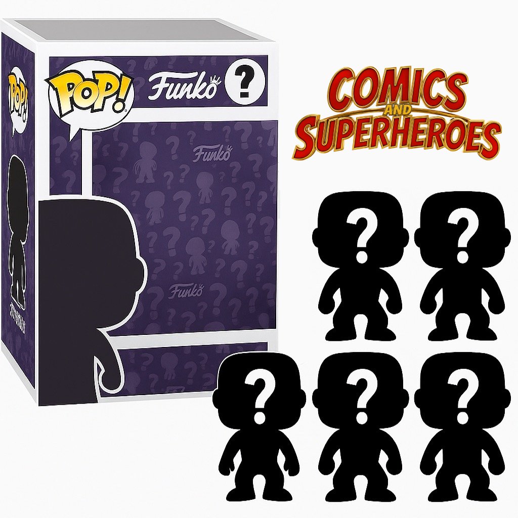 Pack of 5 Surprise Mystery Comics & Superheroes Funko Pop! Randomly Selected