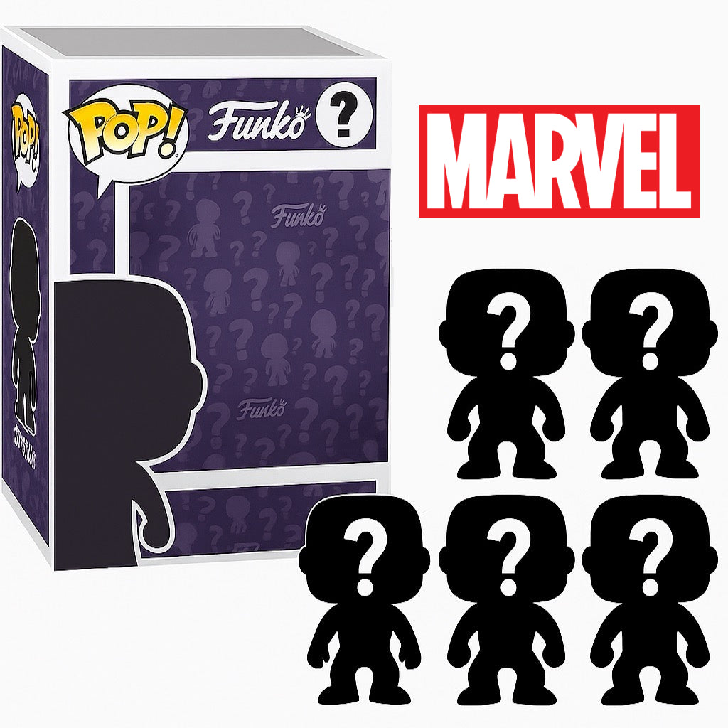 Pack of 5 Surprise Mystery Marvel Funko Pop! Randomly Selected