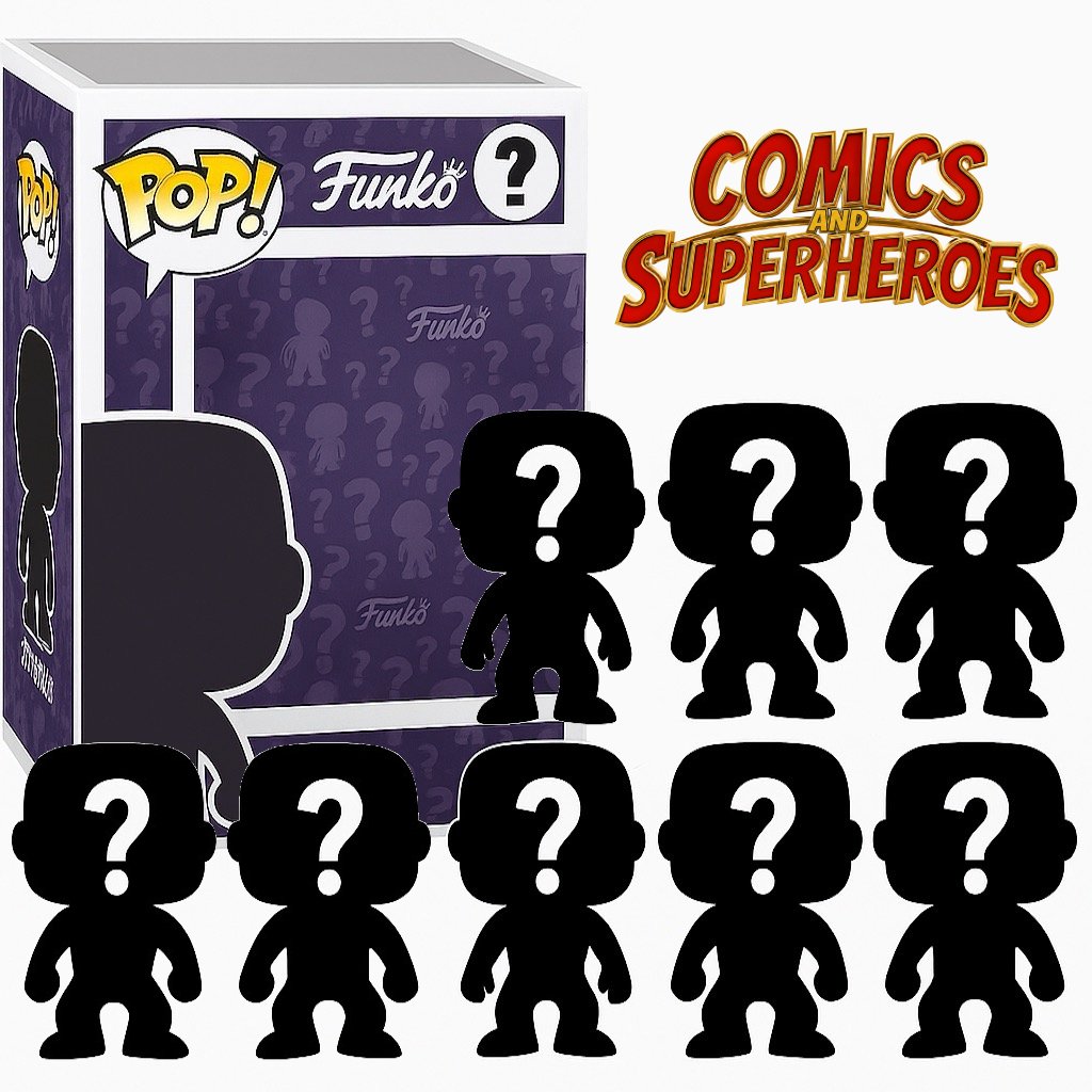 Pack of 8 Surprise Mystery Comics & Superheroes Funko Pop! Randomly Selected
