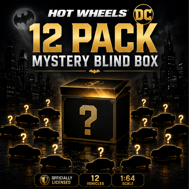 Hot Wheels Batman 1:64 Scale Mystery Blind Box | 12 Pack