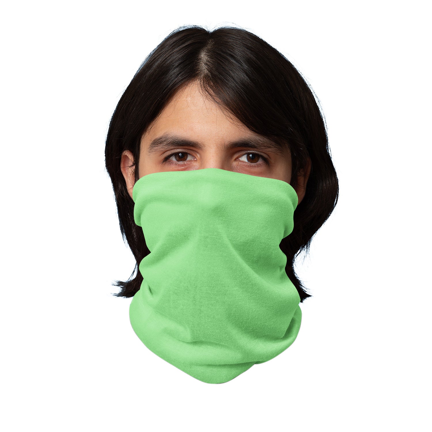 Pack of 6 Face Covering Neck Gaiter Breathable Scarf (Neon Green)