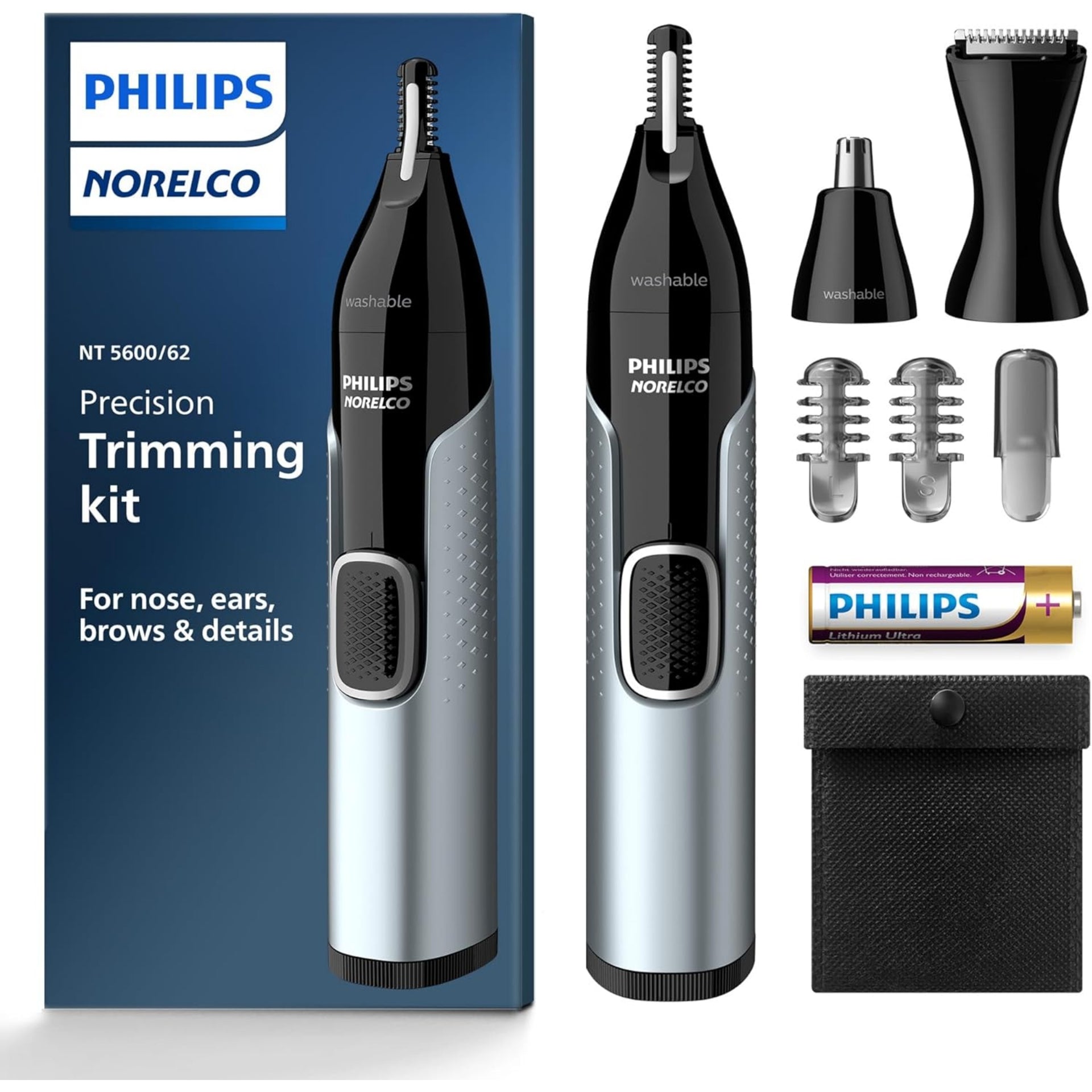 Philips Norelco 5000 Series Nose Ear & Eyebrow Trimming Kit - NT5600-62
