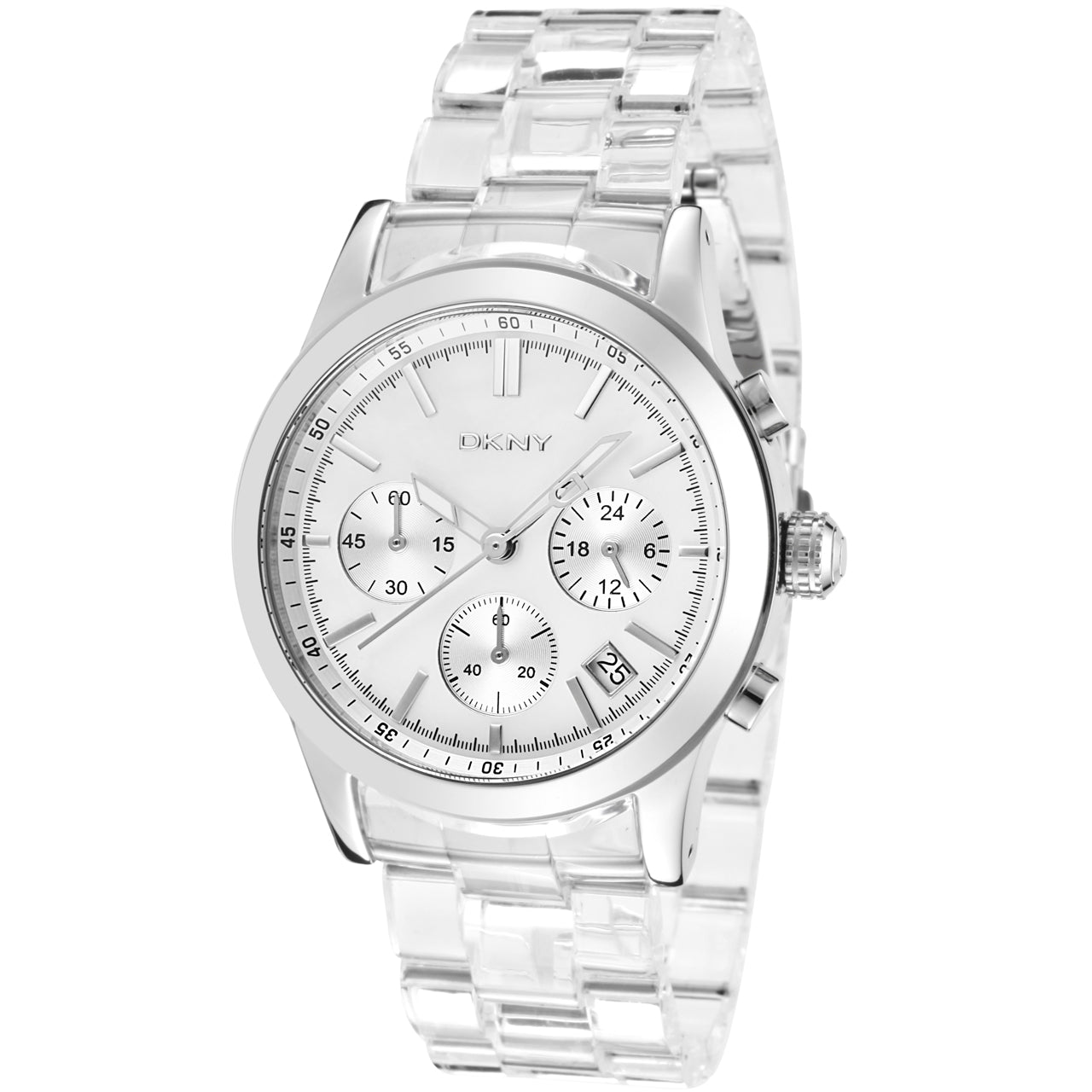 DKNY Women's Plastic White MOP Dial Watch - NY8059