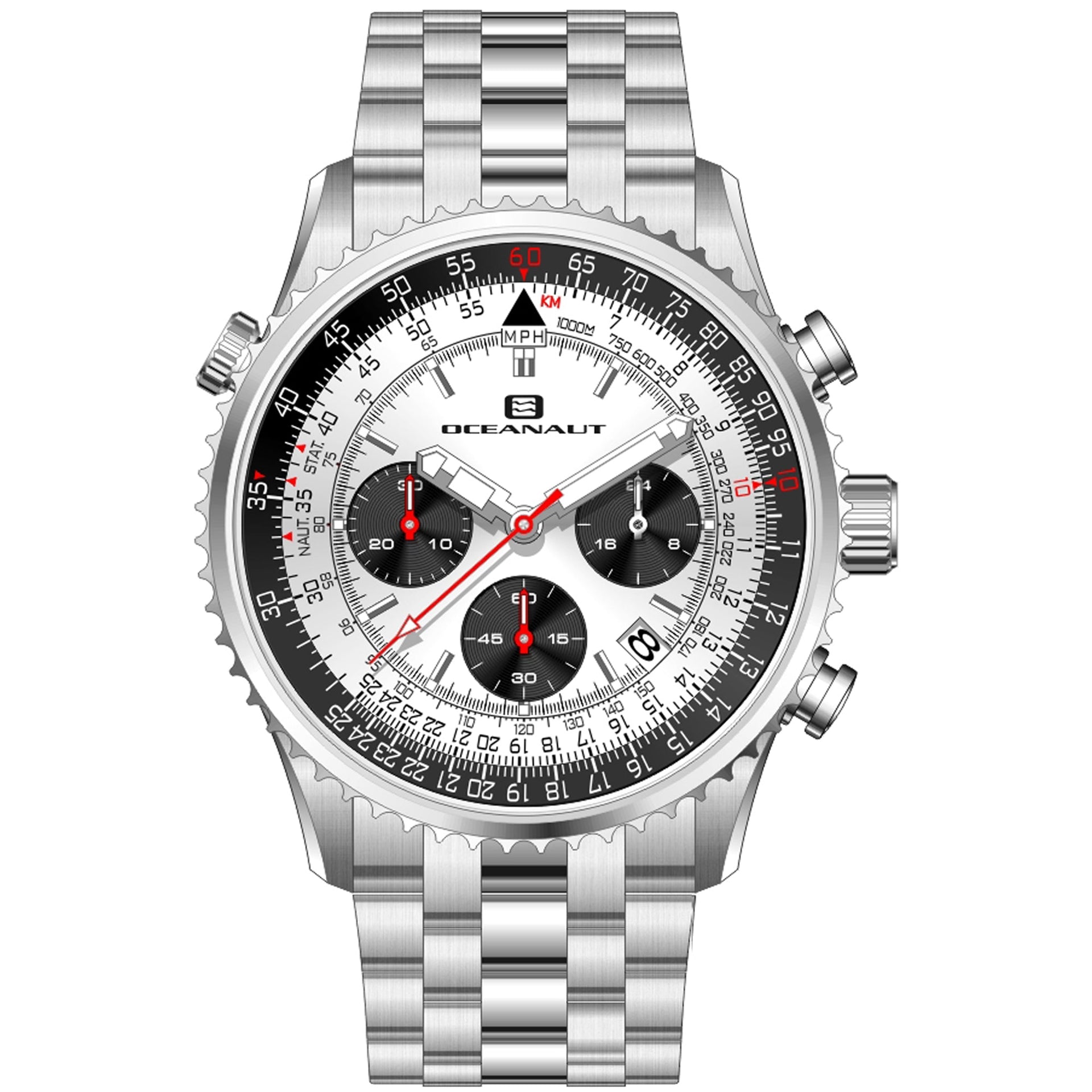 Oceanaut Men's Flight Silver Dial Watch - OC0121