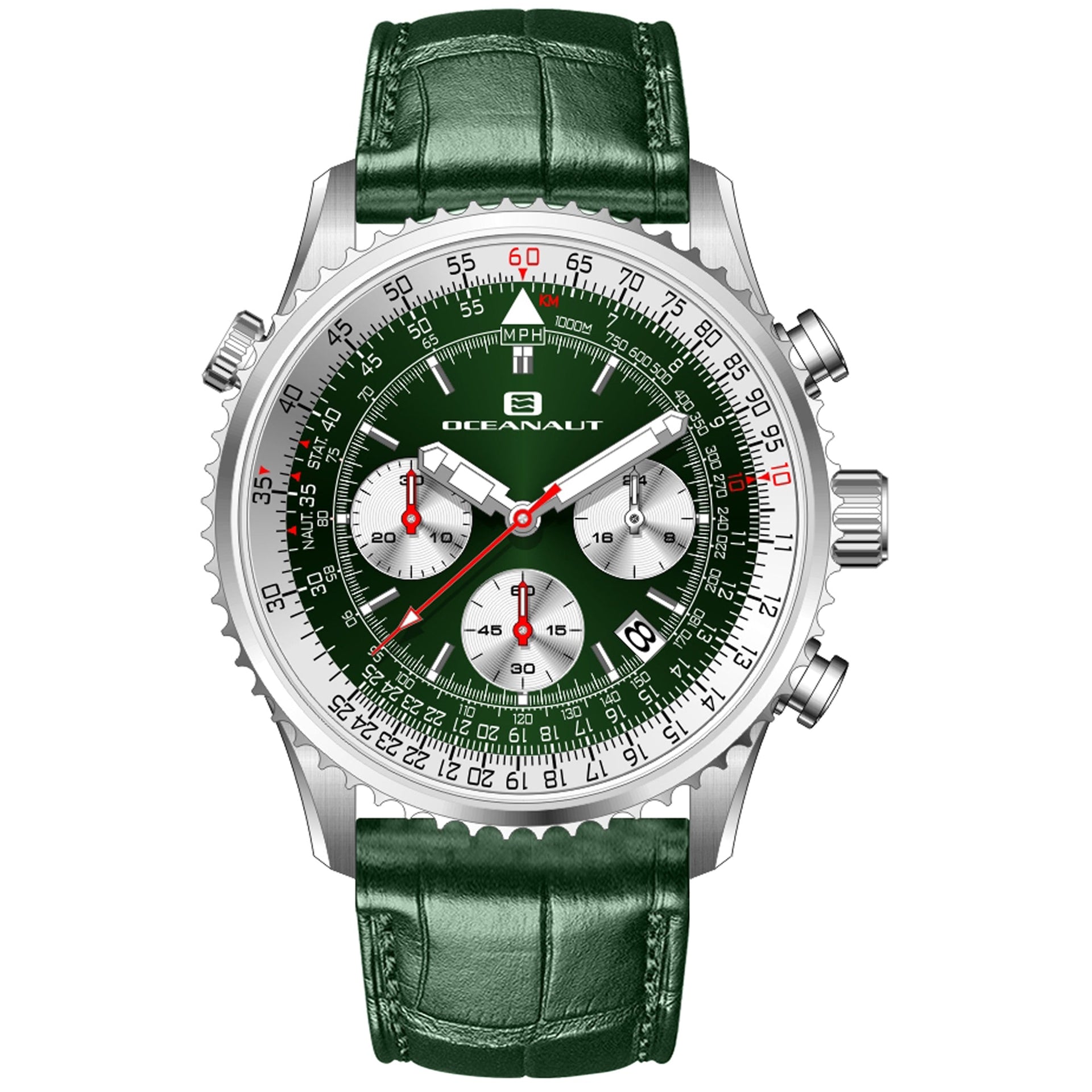 Oceanaut Men's Flight Green Dial Watch - OC0128