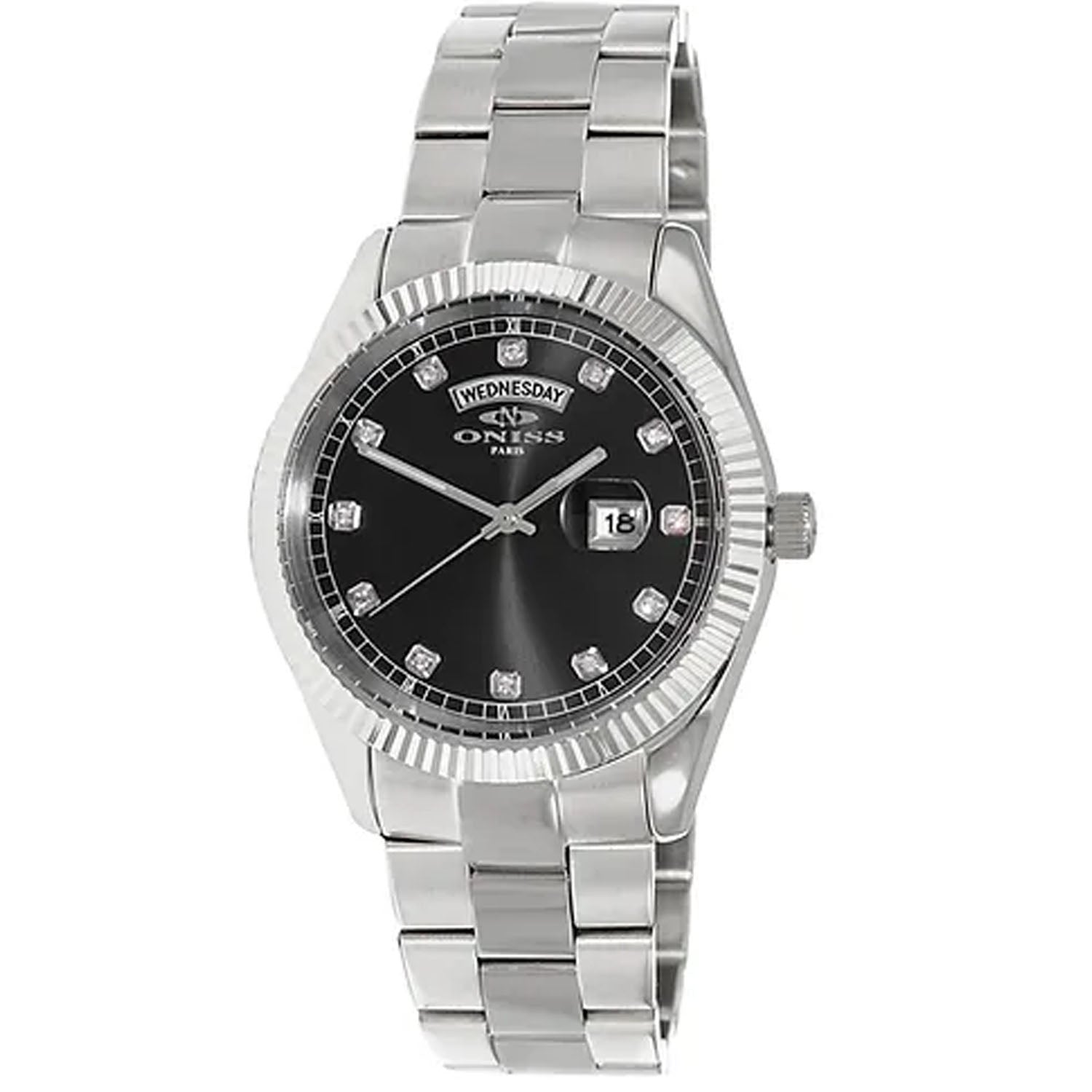 Oniss Men's Admiral Black Dial Watch - ON3881-MBK