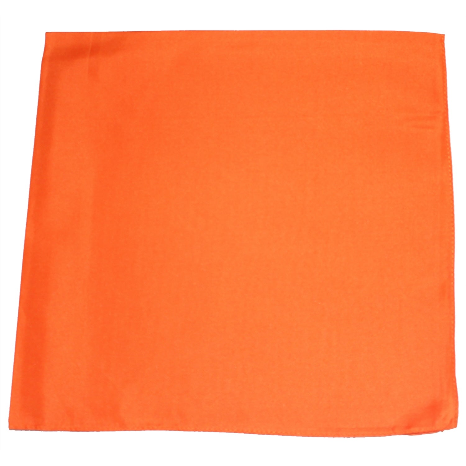 6 Pack Polyester Bandanas Solid Colors 22 Inch Regular Size (Orange)