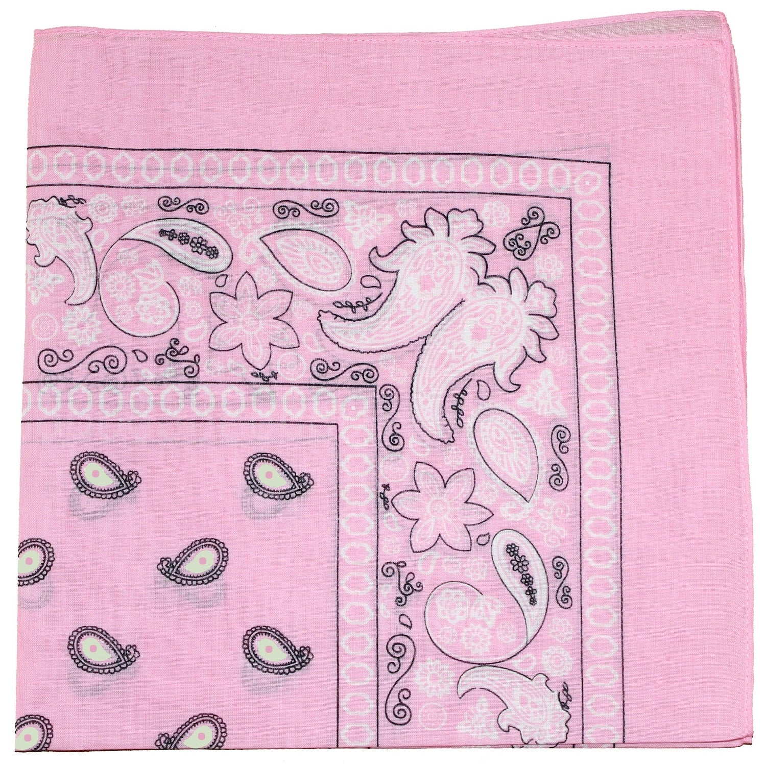 Pack of 30 Cotton Paisley XL Oversized Bandanas 27 Inches Size (Pink)