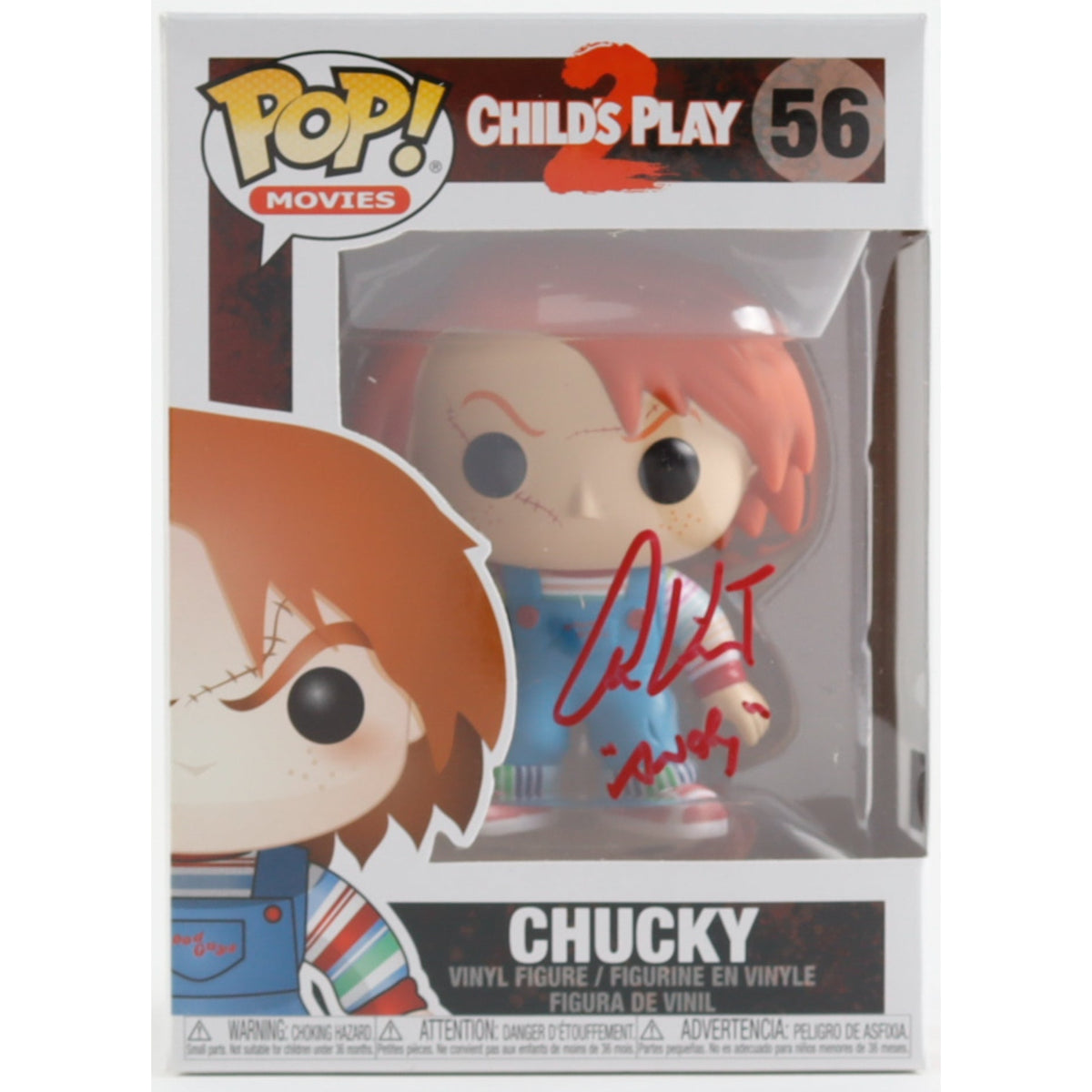 Funko Pop Chucky (Alex Vincent Signed, Andy) 4-Inch Vinyl Figure #56