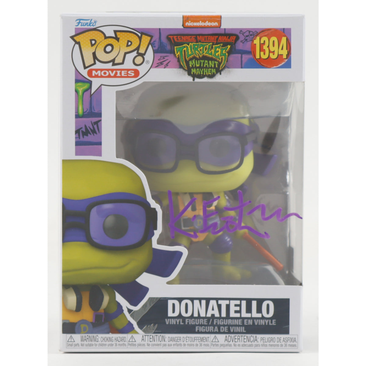 Funko Pop TMNT: Donatello (Kevin Eastman Signed) 4-Inch Vinyl Figure #1394