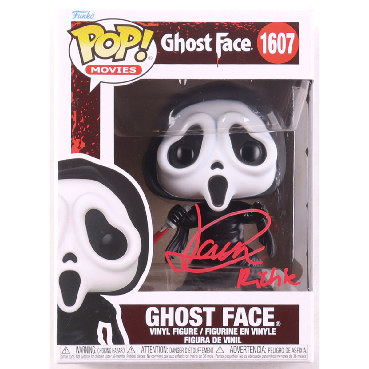 Funko Pop Ghost Face (Jack Quaid Signed, Richie) 4-Inch Vinyl Figure #1607