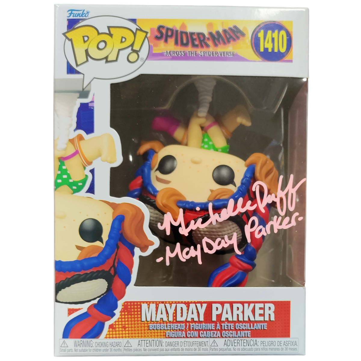 Funko Pop Marvel: Mayday Parker (Michelle Ruff Signed) 4-Inch Vinyl Figure #1410